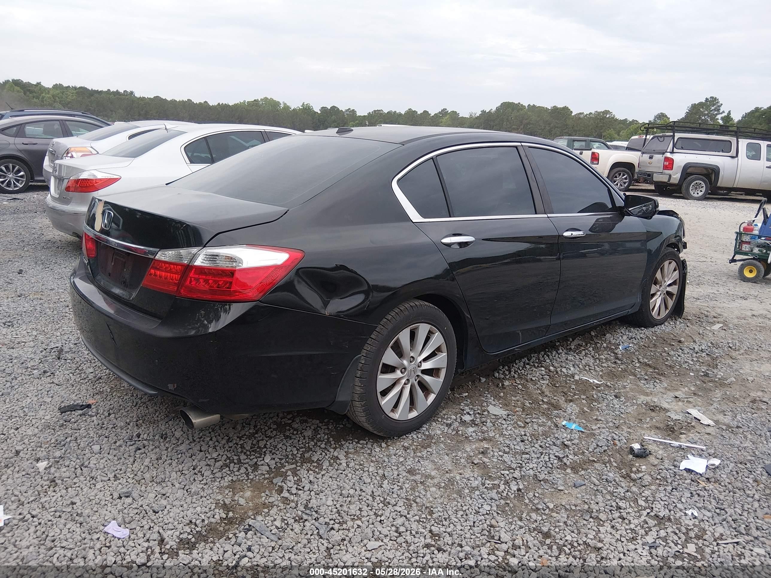 2013 Honda Accord Ex-l Black vin: 1HGCR2F80DA216699