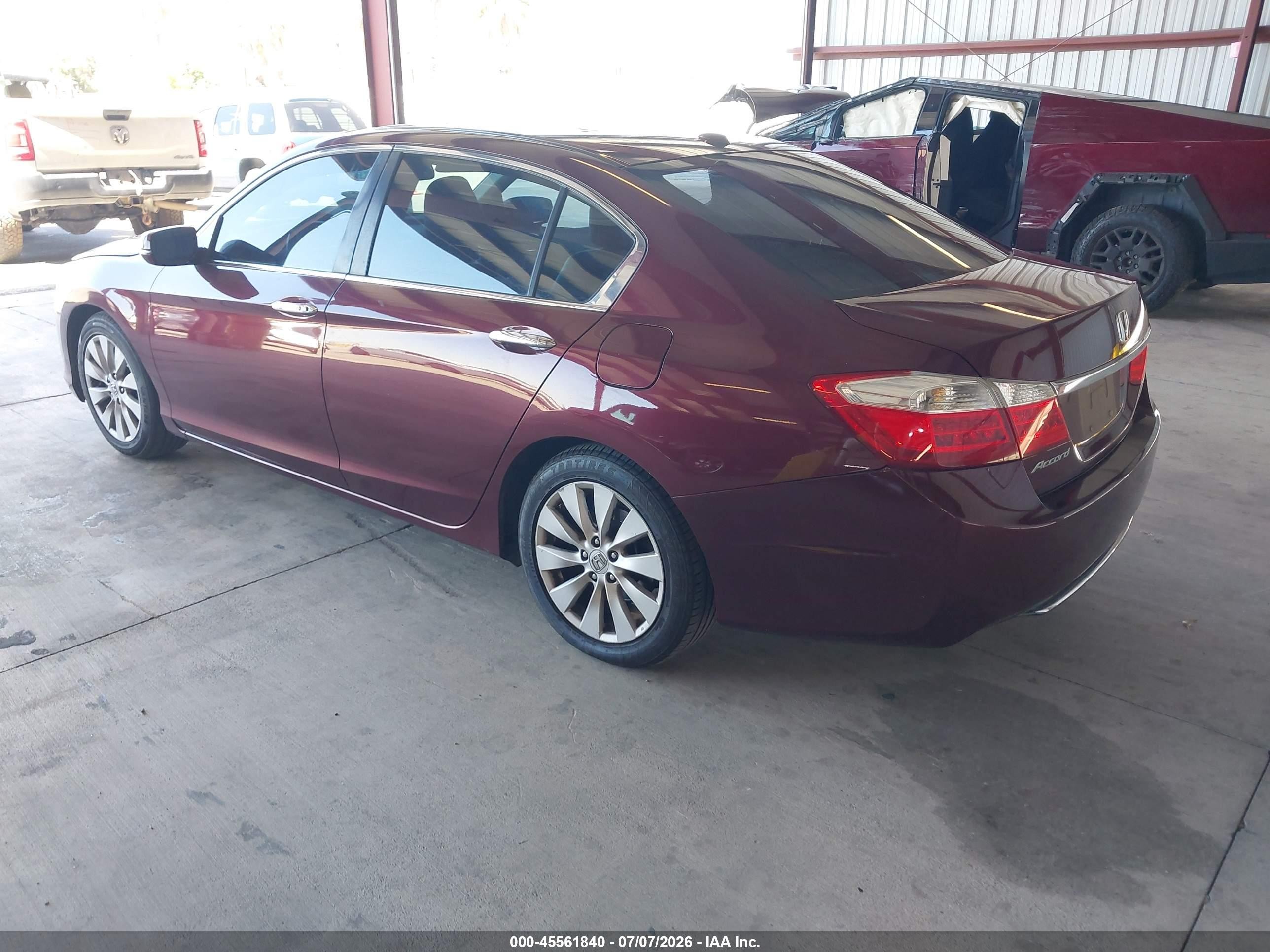 2013 Honda Accord Ex-l Red vin: 1HGCR2F80DA227850