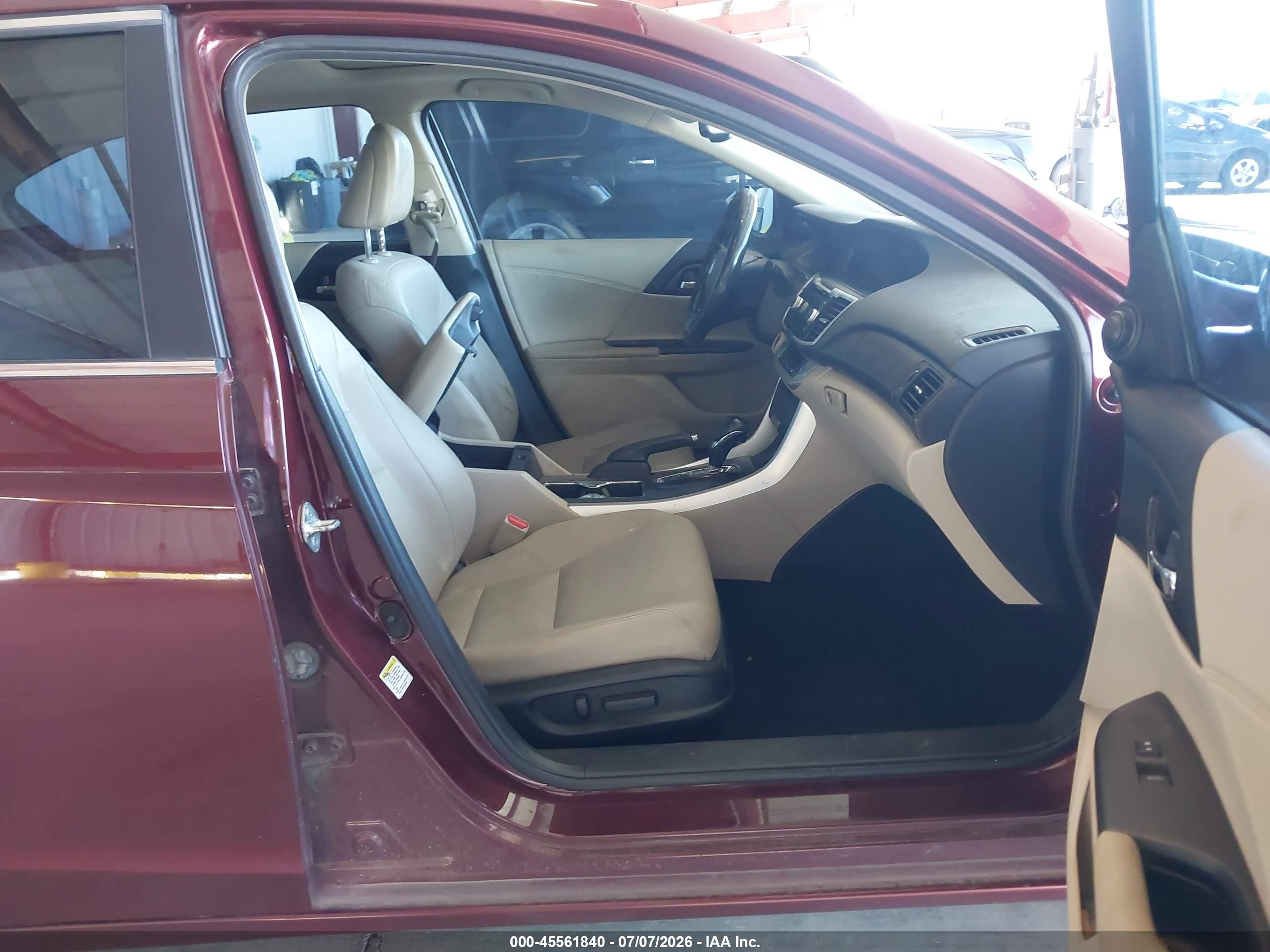 2013 Honda Accord Ex-l Red vin: 1HGCR2F80DA227850