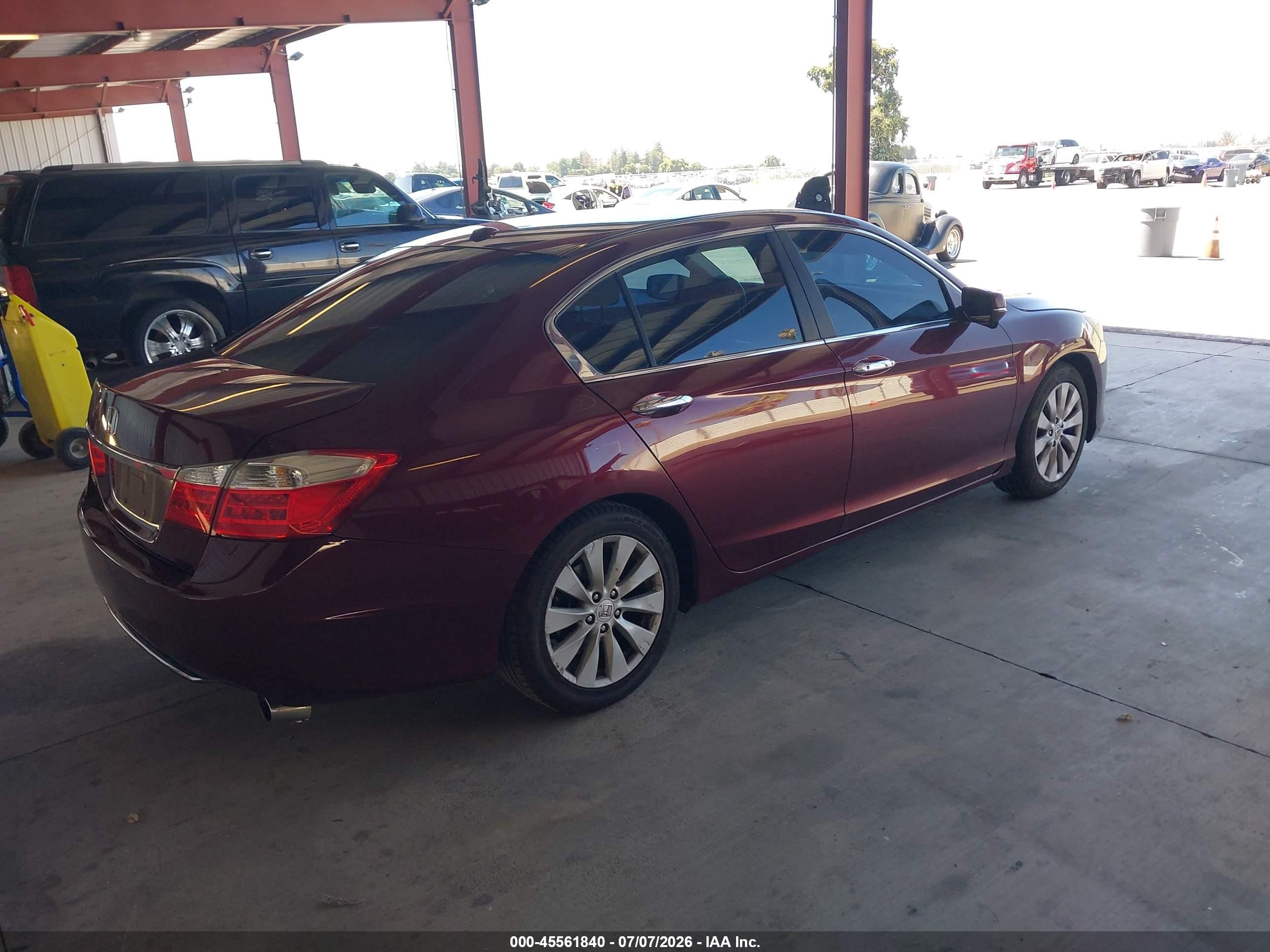 2013 Honda Accord Ex-l Red vin: 1HGCR2F80DA227850