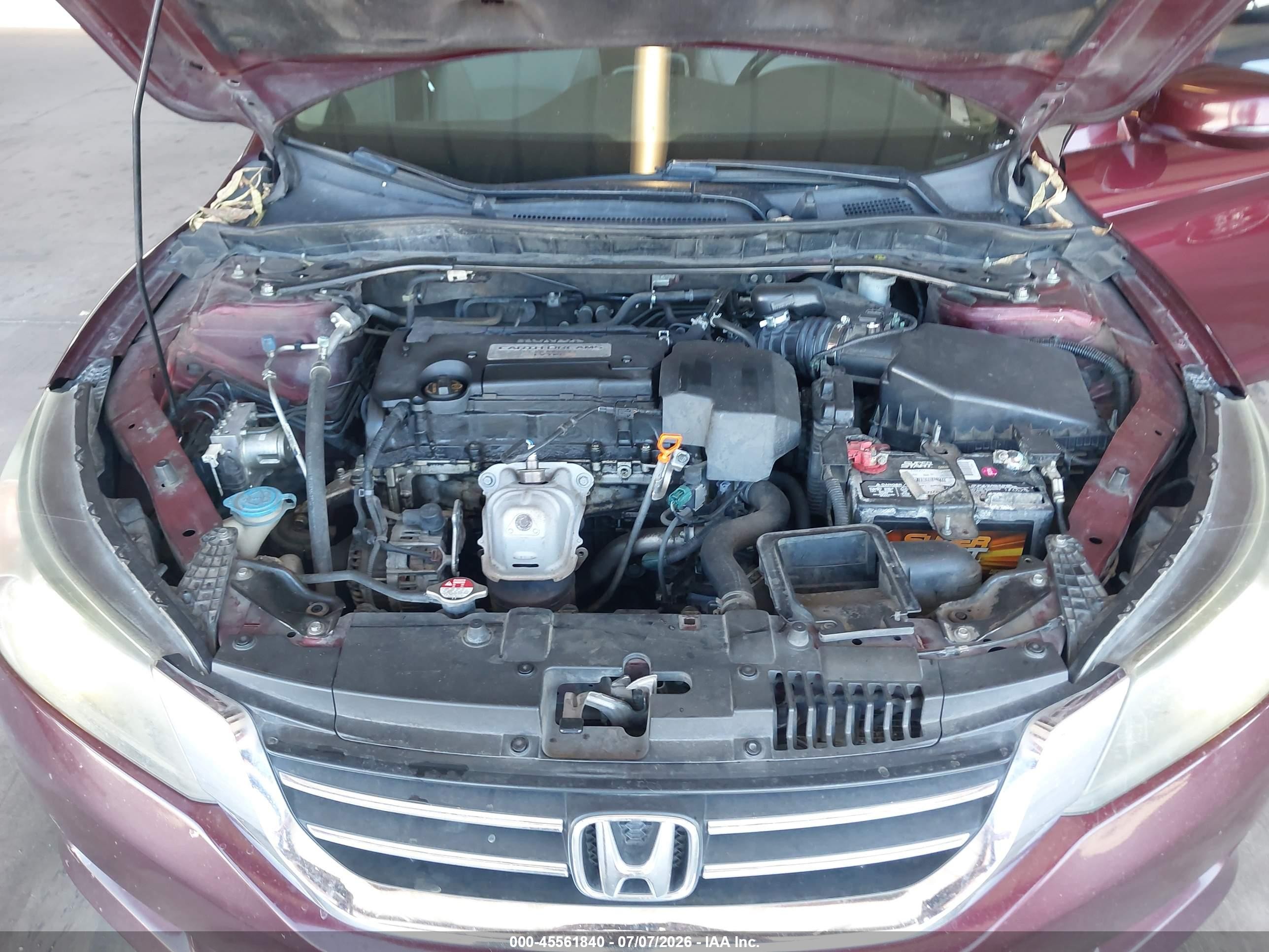 2013 Honda Accord Ex-l Red vin: 1HGCR2F80DA227850