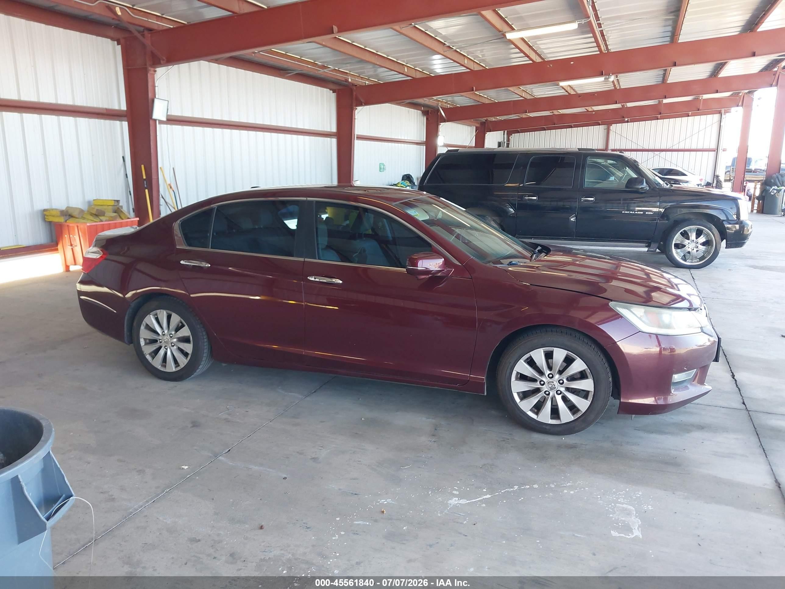 2013 Honda Accord Ex-l Red vin: 1HGCR2F80DA227850