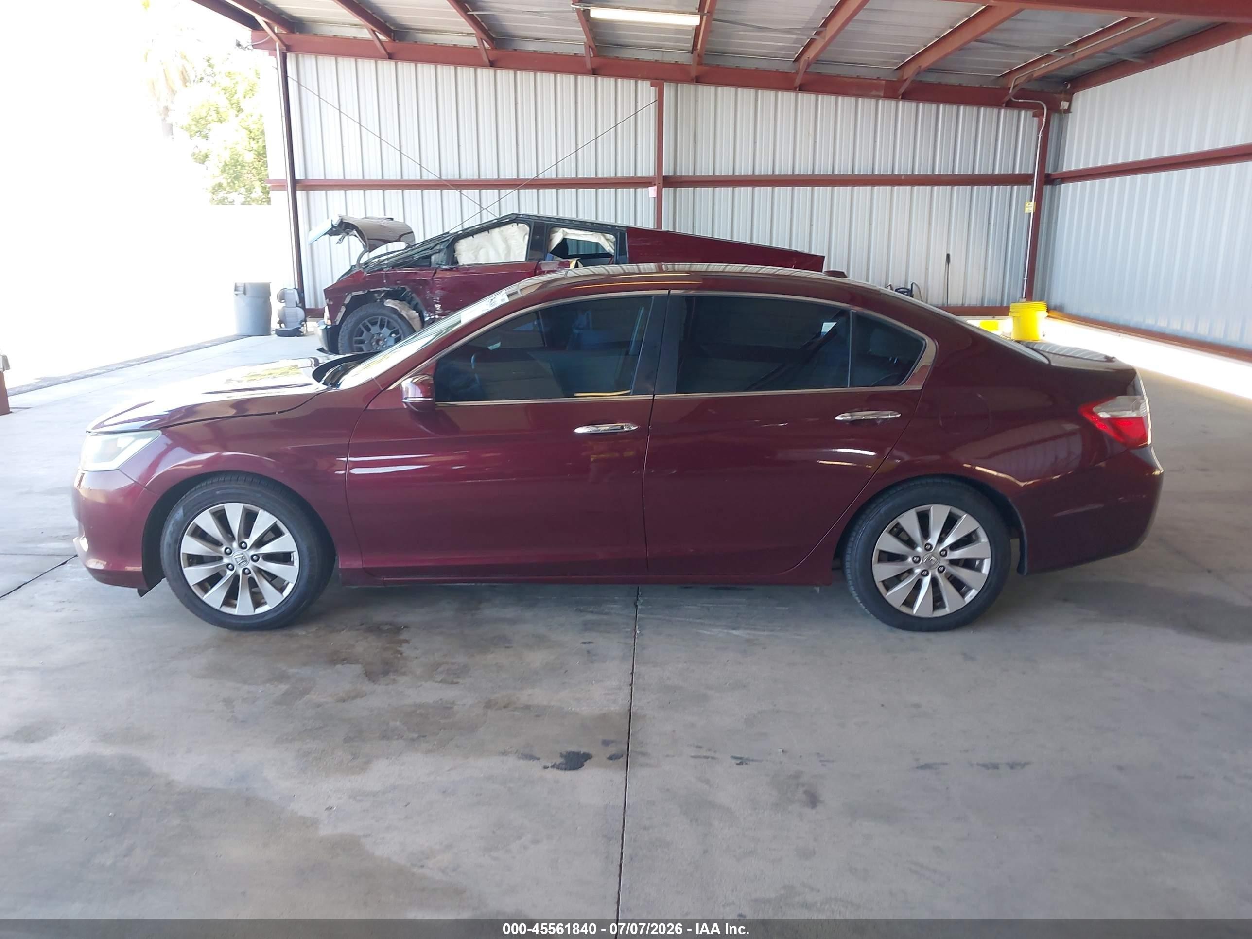 2013 Honda Accord Ex-l Red vin: 1HGCR2F80DA227850