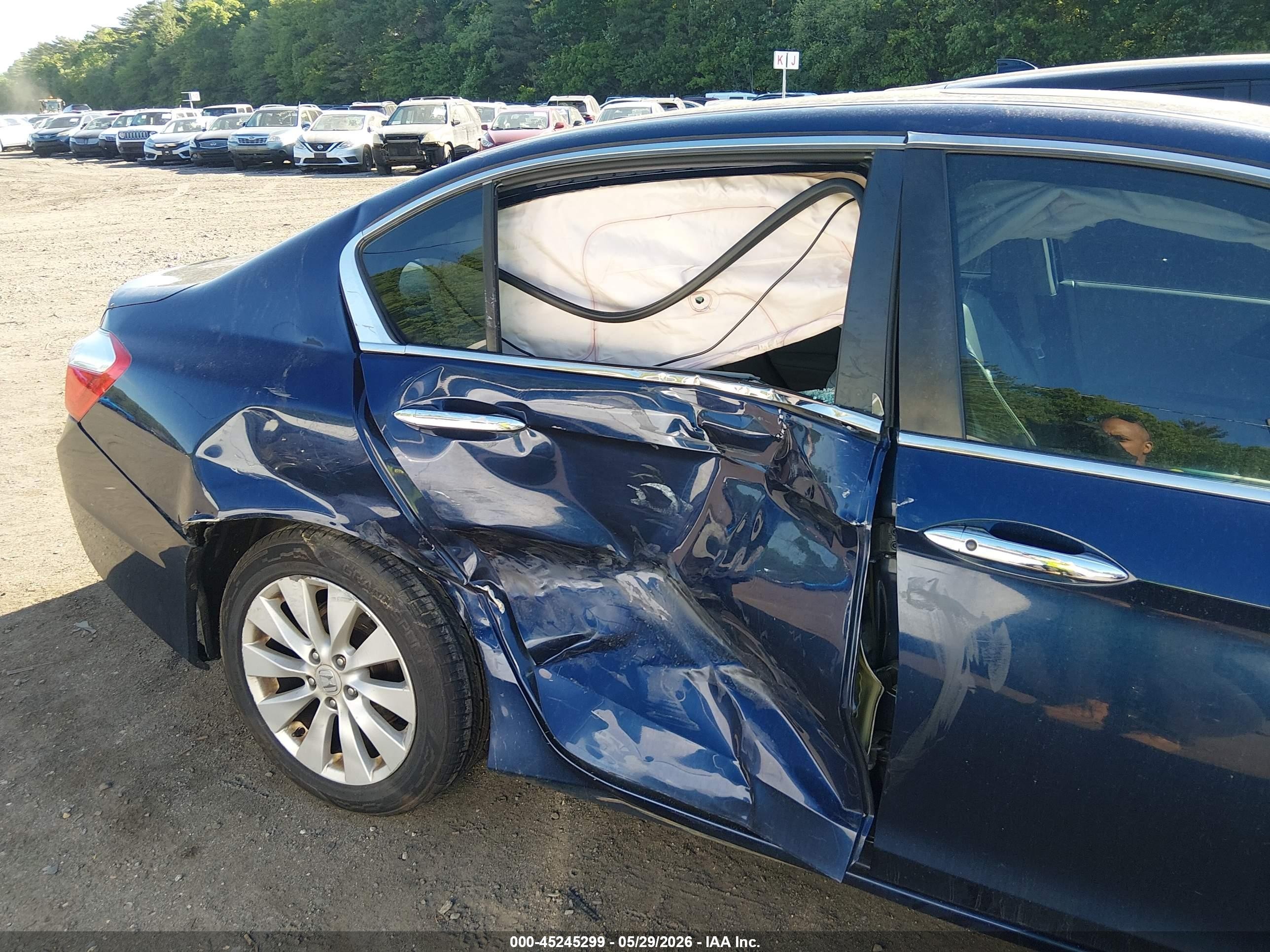 2013 Honda Accord Ex-l Blue vin: 1HGCR2F80DA234801
