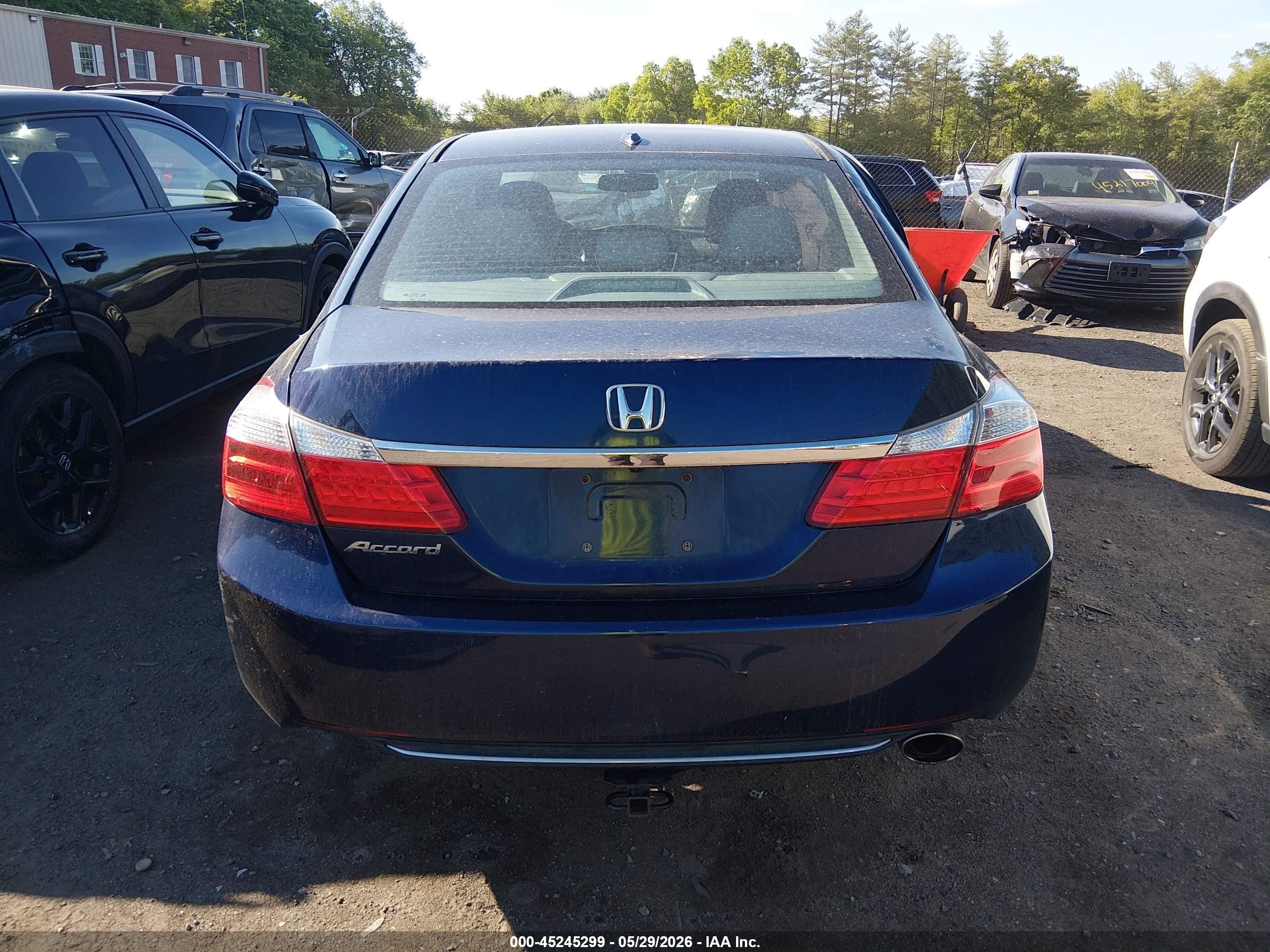 2013 Honda Accord Ex-l Blue vin: 1HGCR2F80DA234801