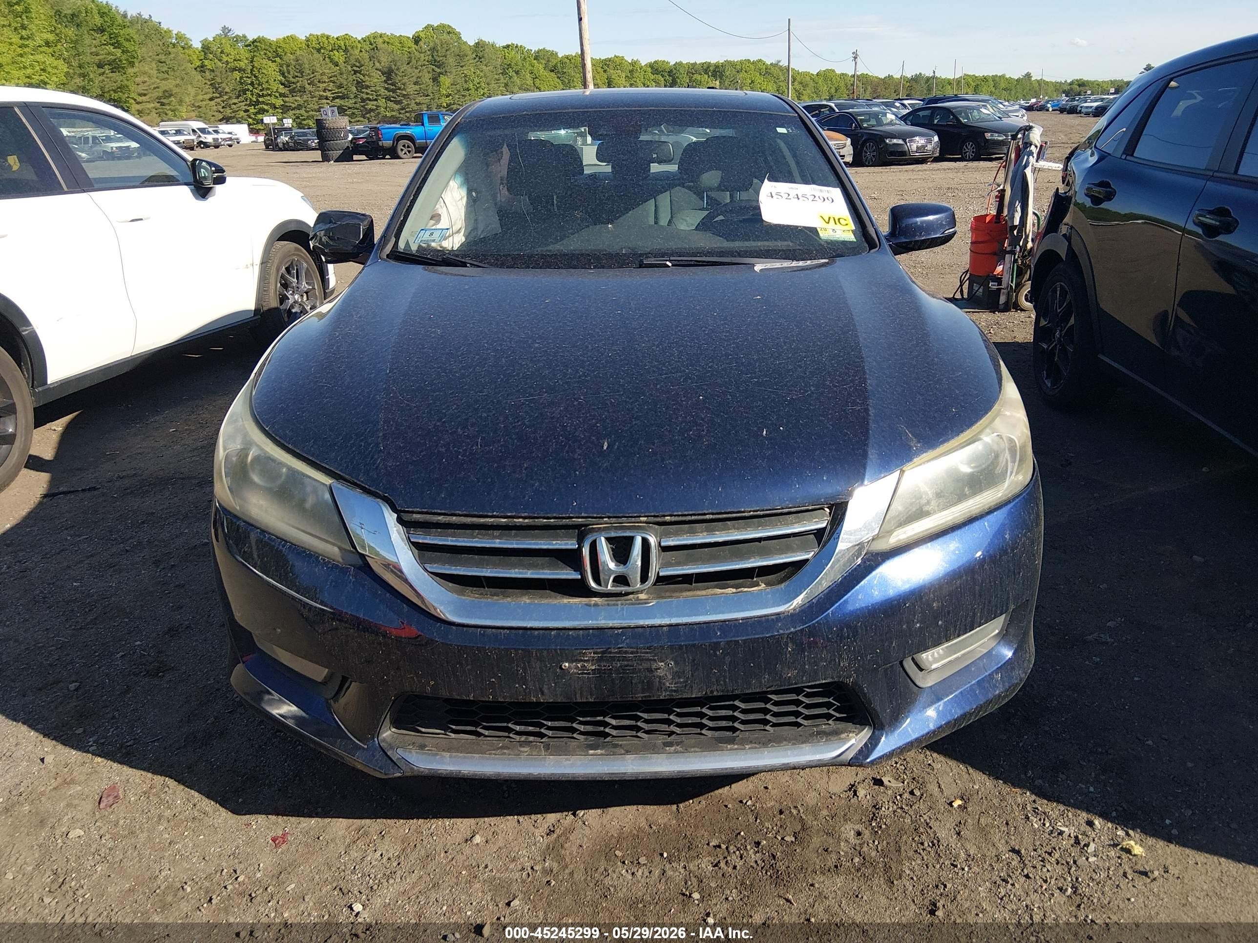 2013 Honda Accord Ex-l Blue vin: 1HGCR2F80DA234801