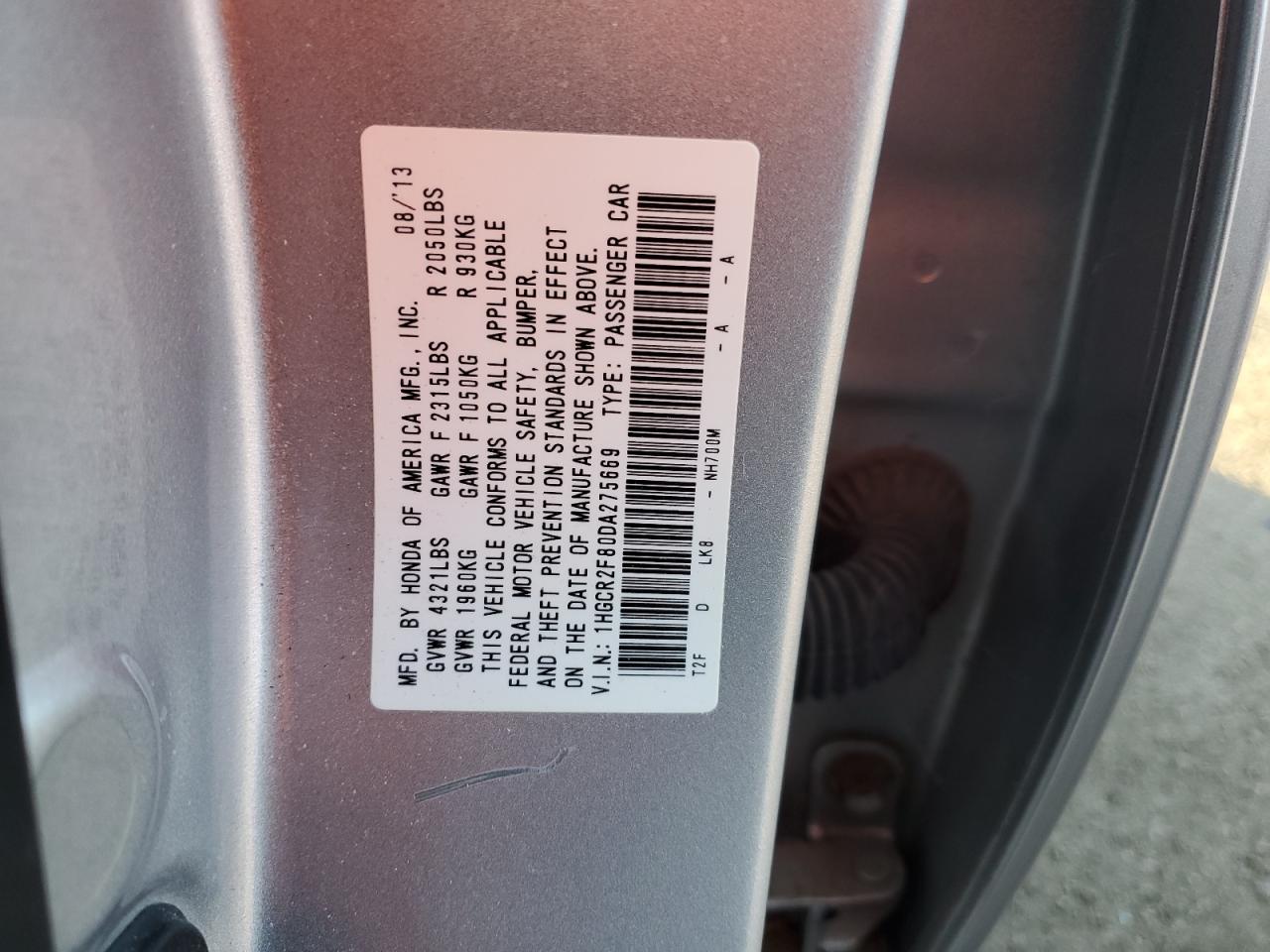 2013 Honda Accord Exl Silver vin: 1HGCR2F80DA275669