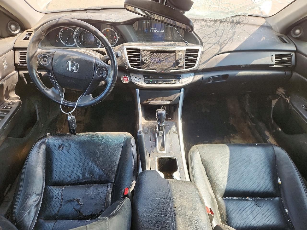 2013 Honda Accord Exl White vin: 1HGCR2F80DA802688