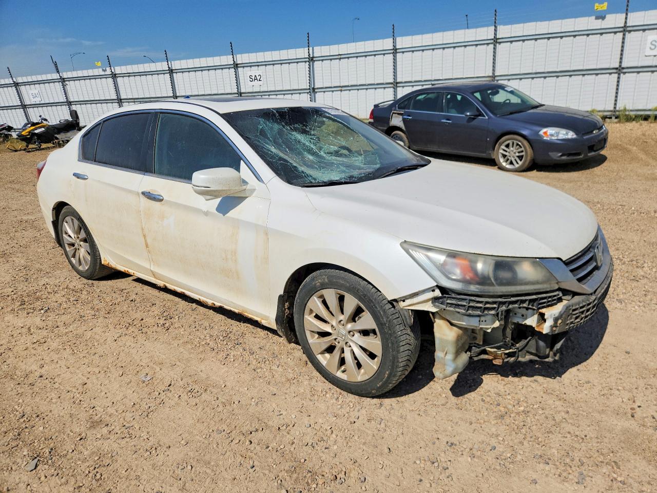 2013 Honda Accord Exl White vin: 1HGCR2F80DA802688