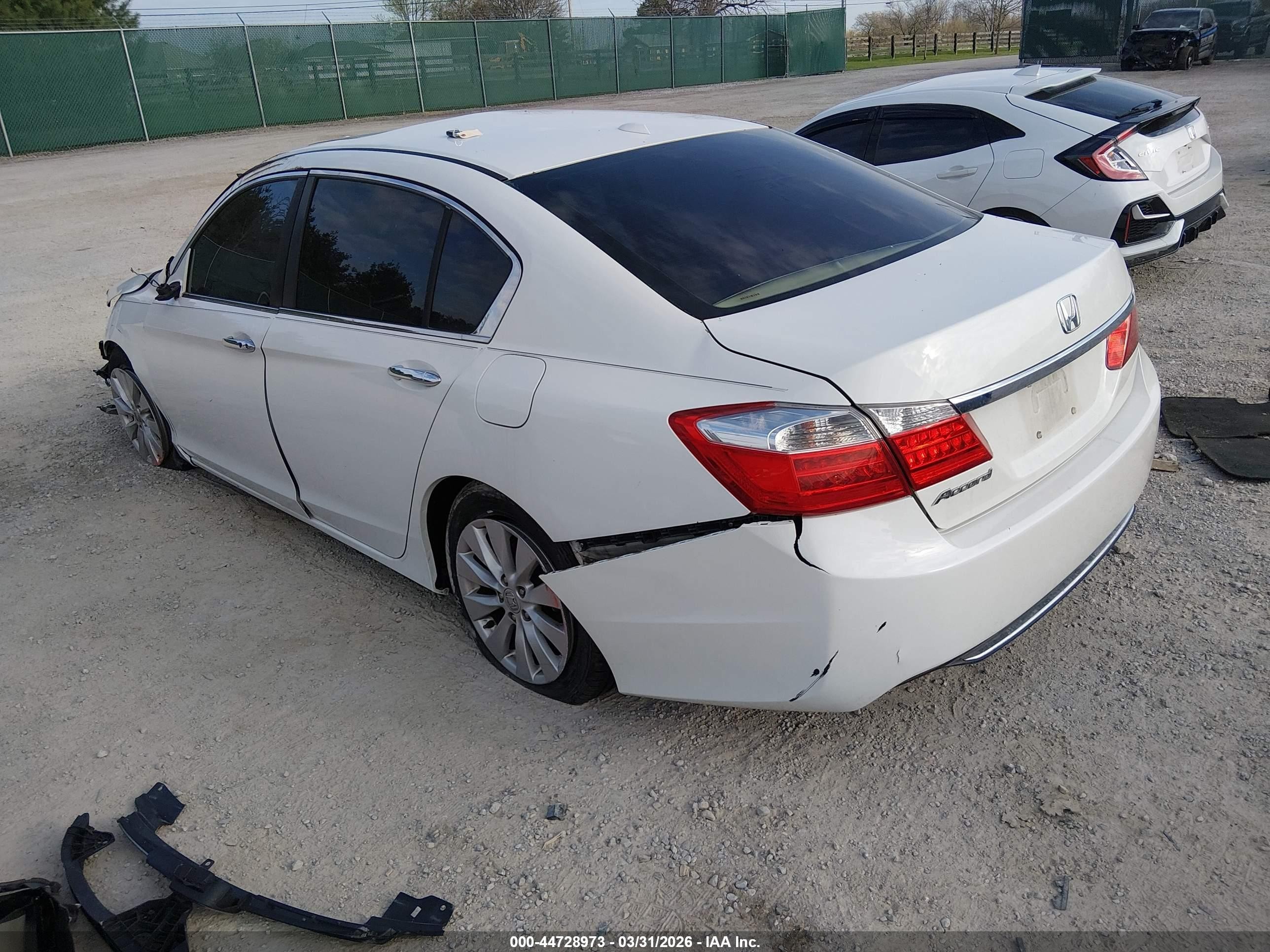 2014 Honda Accord Ex-l Белый vin: 1HGCR2F80EA009070