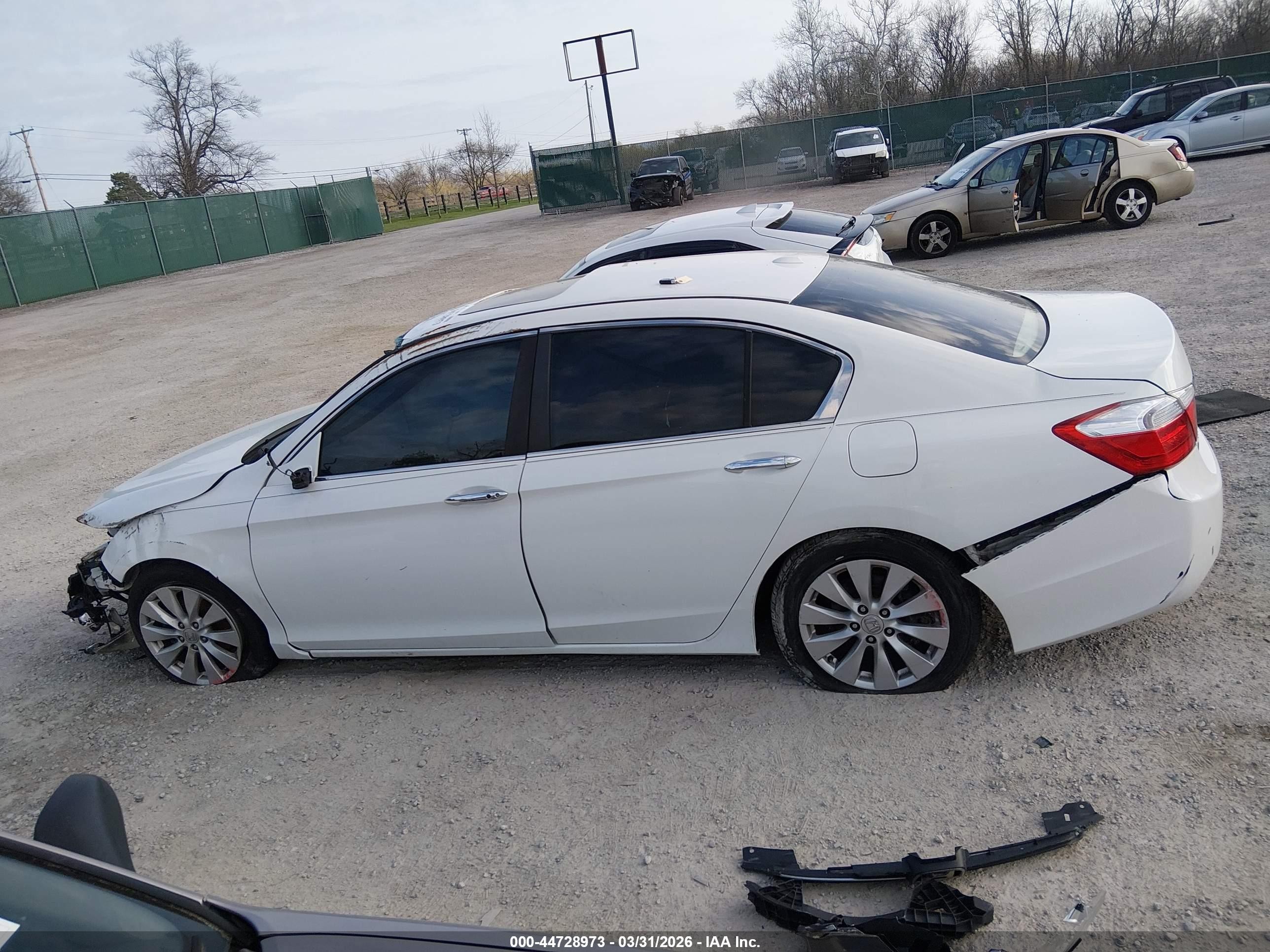 2014 Honda Accord Ex-l Белый vin: 1HGCR2F80EA009070
