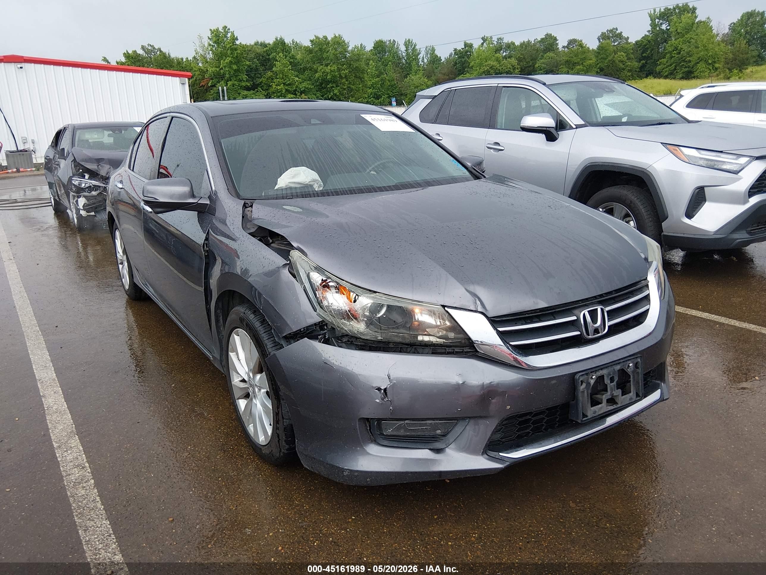 2014 Honda Accord Ex-l Gray vin: 1HGCR2F80EA009618
