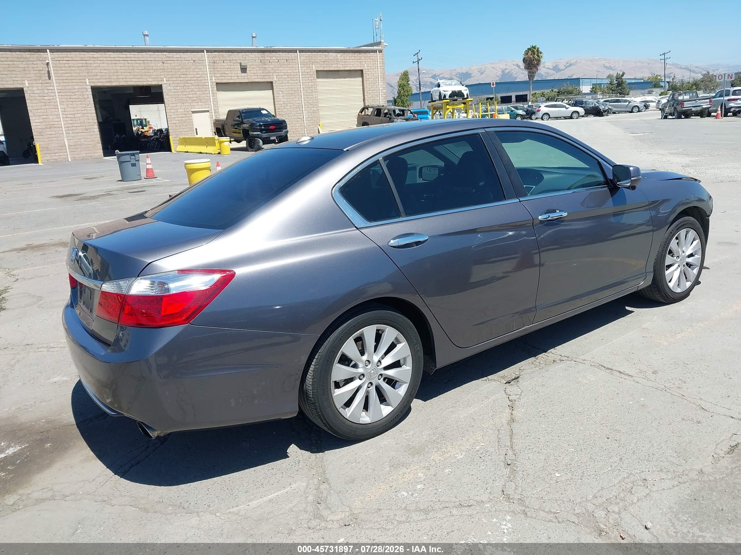 2014 Honda Accord Ex-l Gray vin: 1HGCR2F80EA030811