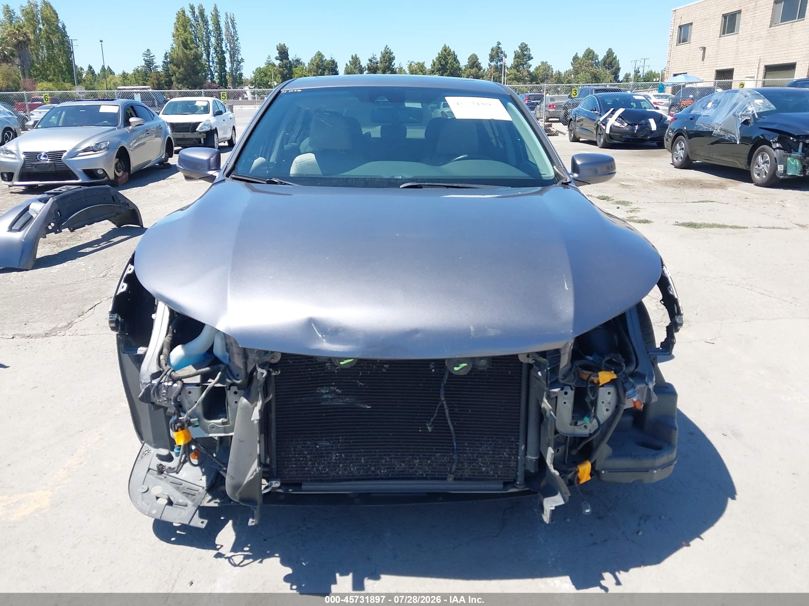 2014 Honda Accord Ex-l Gray vin: 1HGCR2F80EA030811