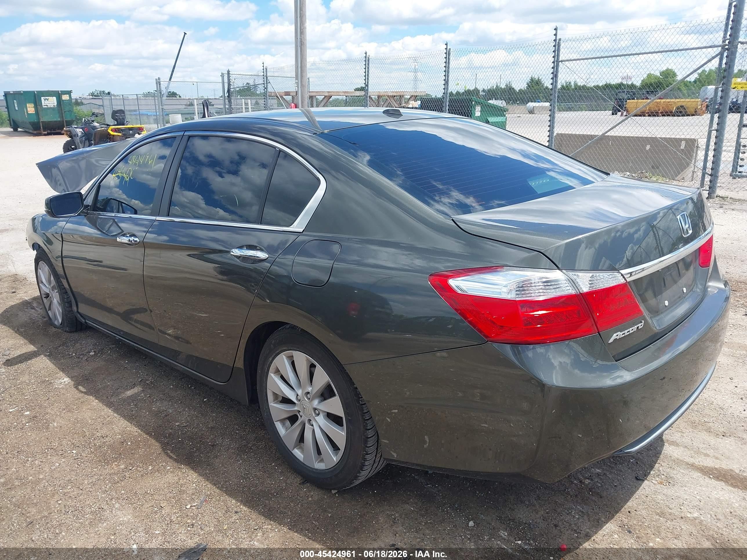 2014 Honda Accord Ex-l Gray vin: 1HGCR2F80EA036432