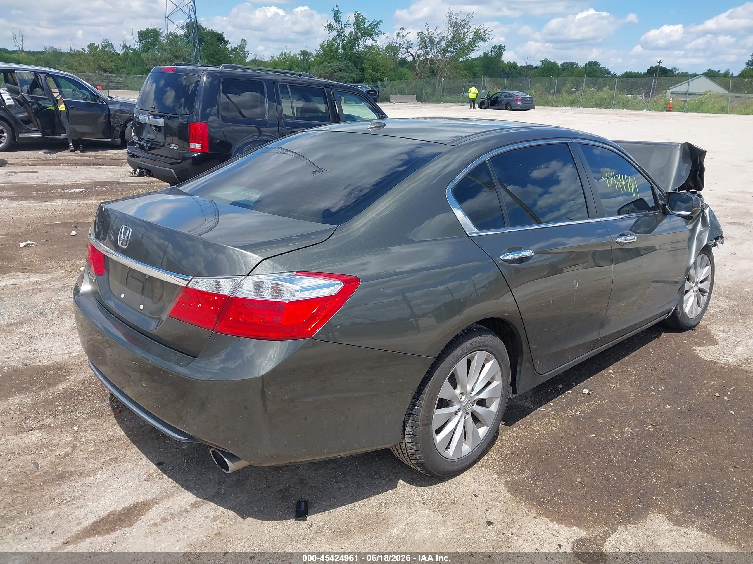 2014 Honda Accord Ex-l Gray vin: 1HGCR2F80EA036432