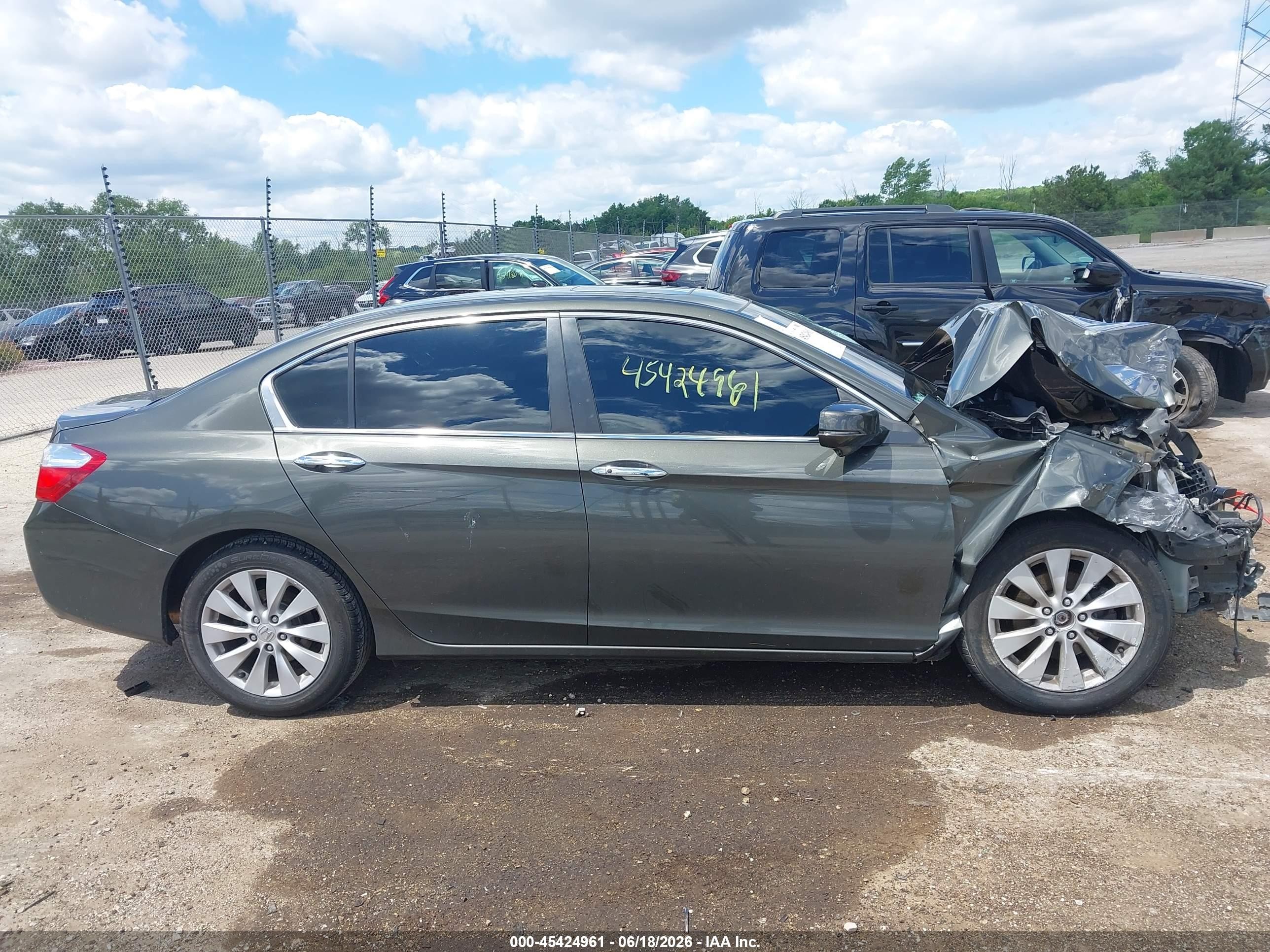 2014 Honda Accord Ex-l Gray vin: 1HGCR2F80EA036432