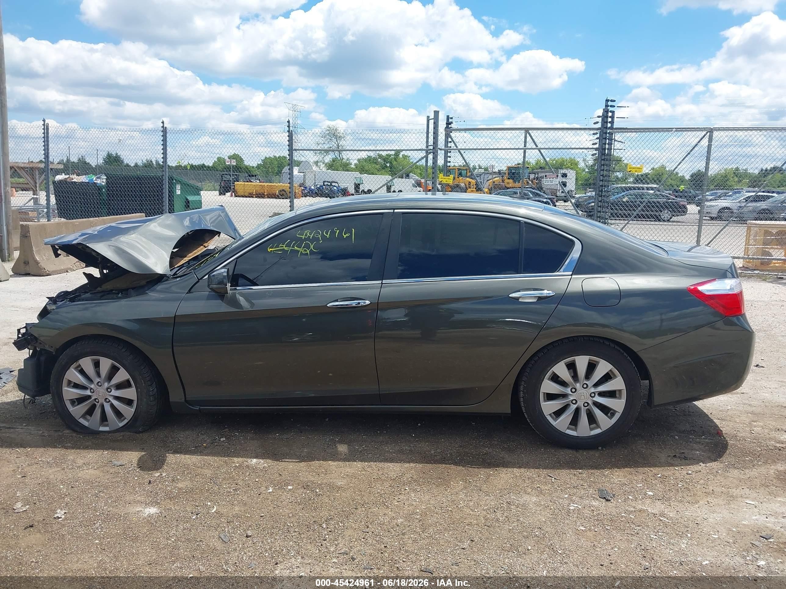 2014 Honda Accord Ex-l Gray vin: 1HGCR2F80EA036432