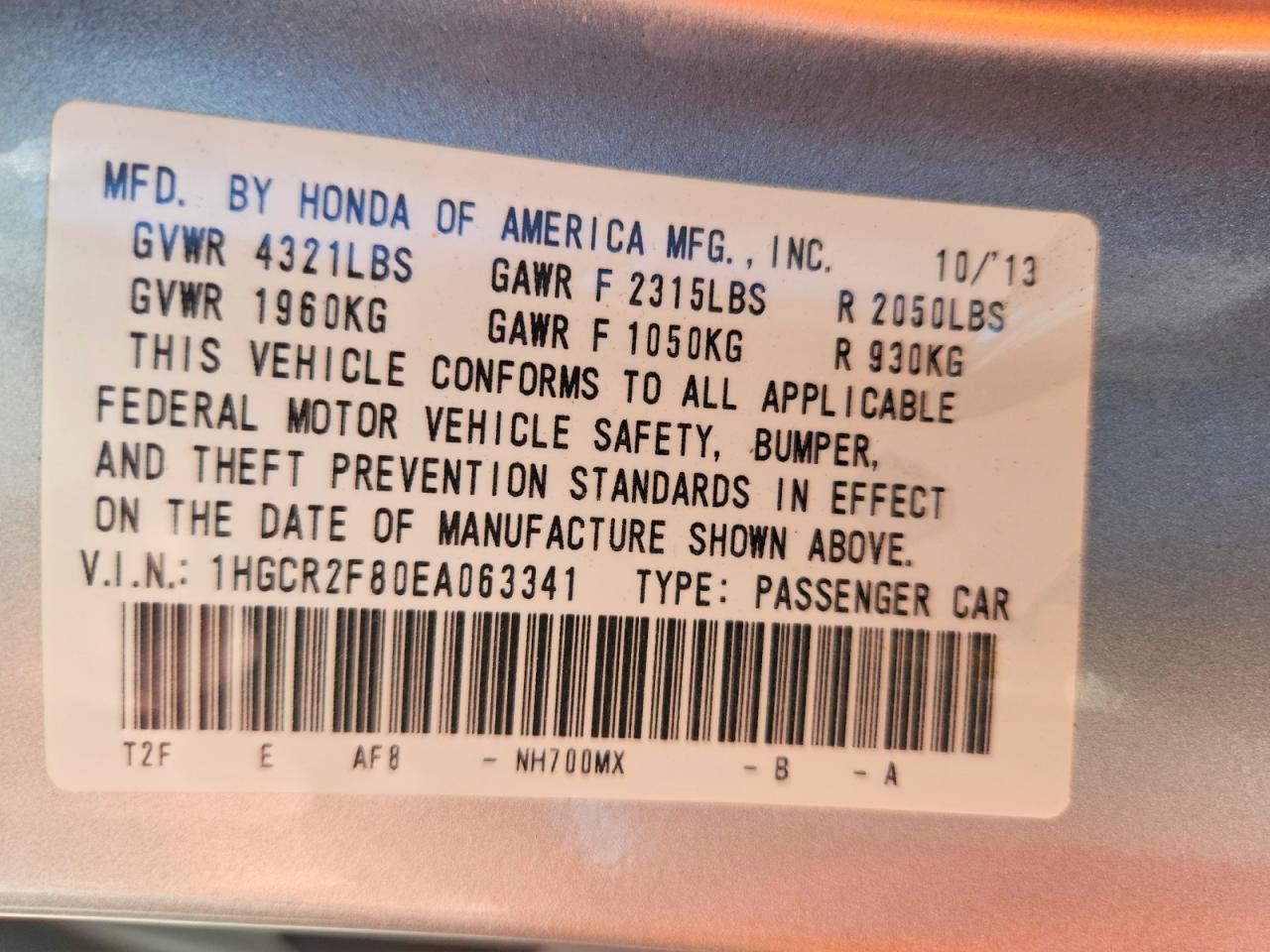 2014 Honda Accord Exl Silver vin: 1HGCR2F80EA063341