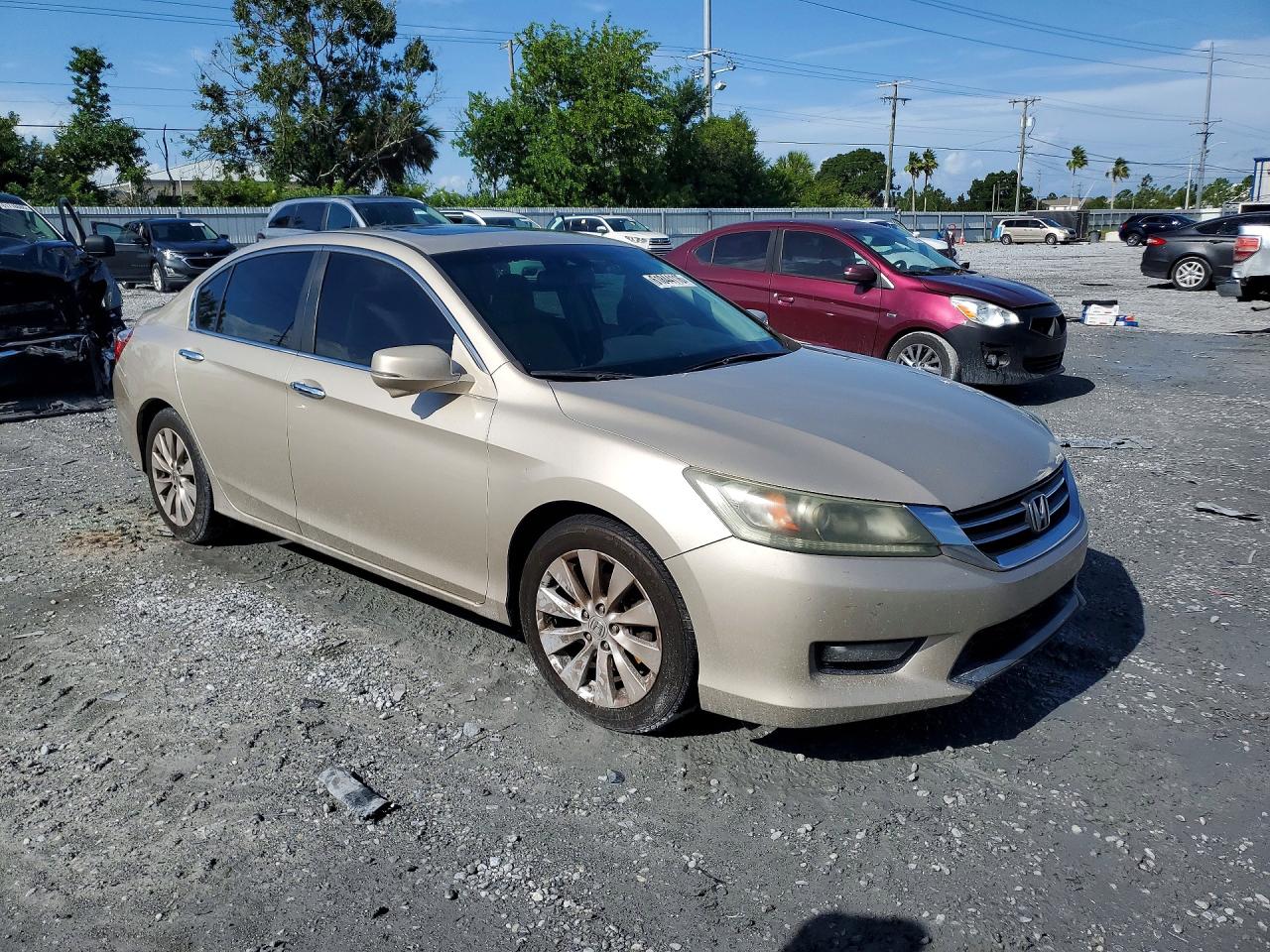 2014 Honda Accord Exl Tan vin: 1HGCR2F80EA071309