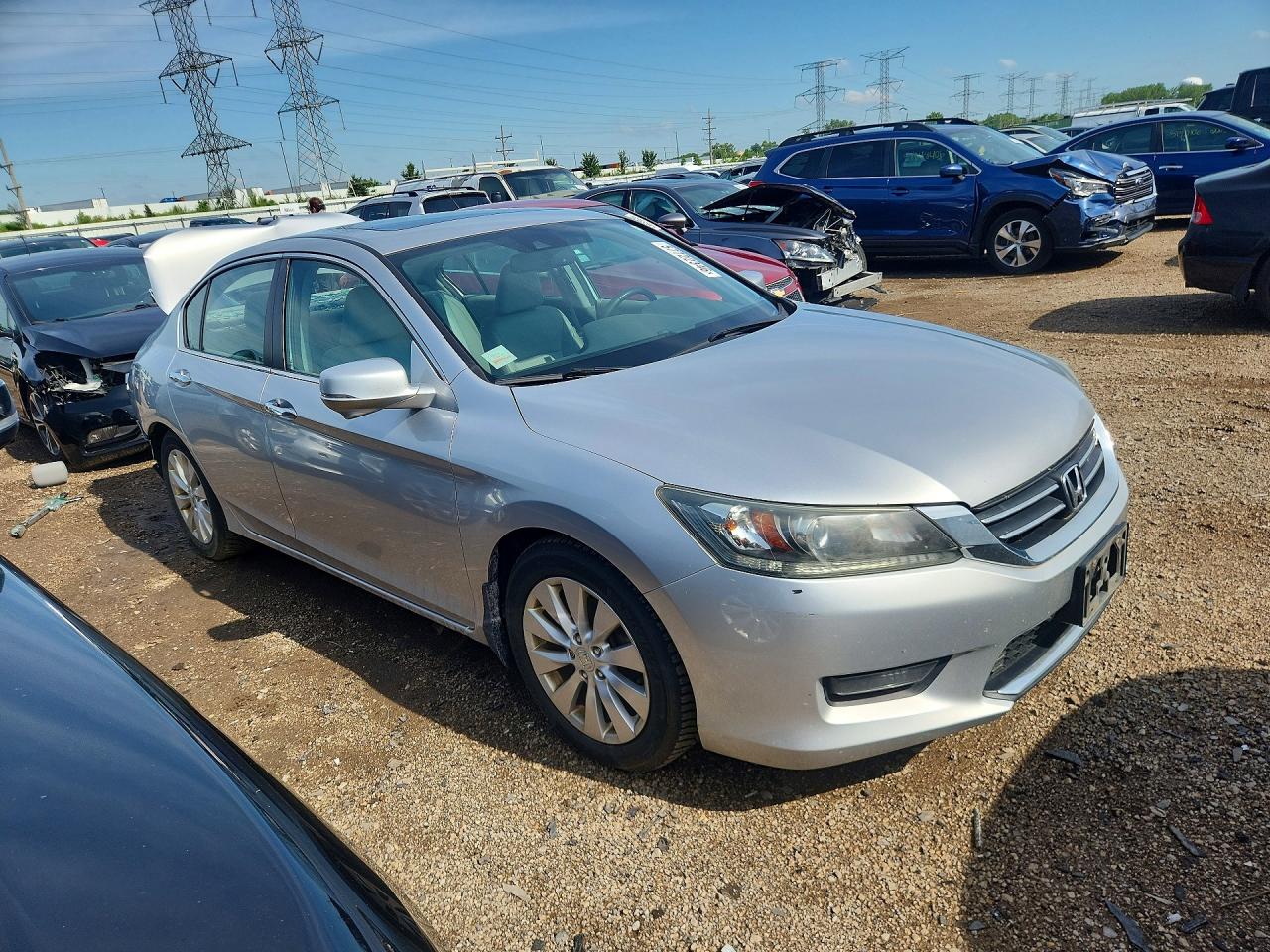 2014 Honda Accord Exl Silver vin: 1HGCR2F80EA107435