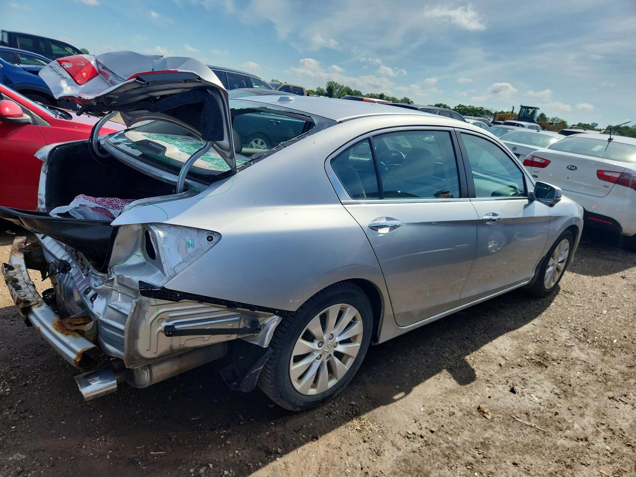 2014 Honda Accord Exl Silver vin: 1HGCR2F80EA107435