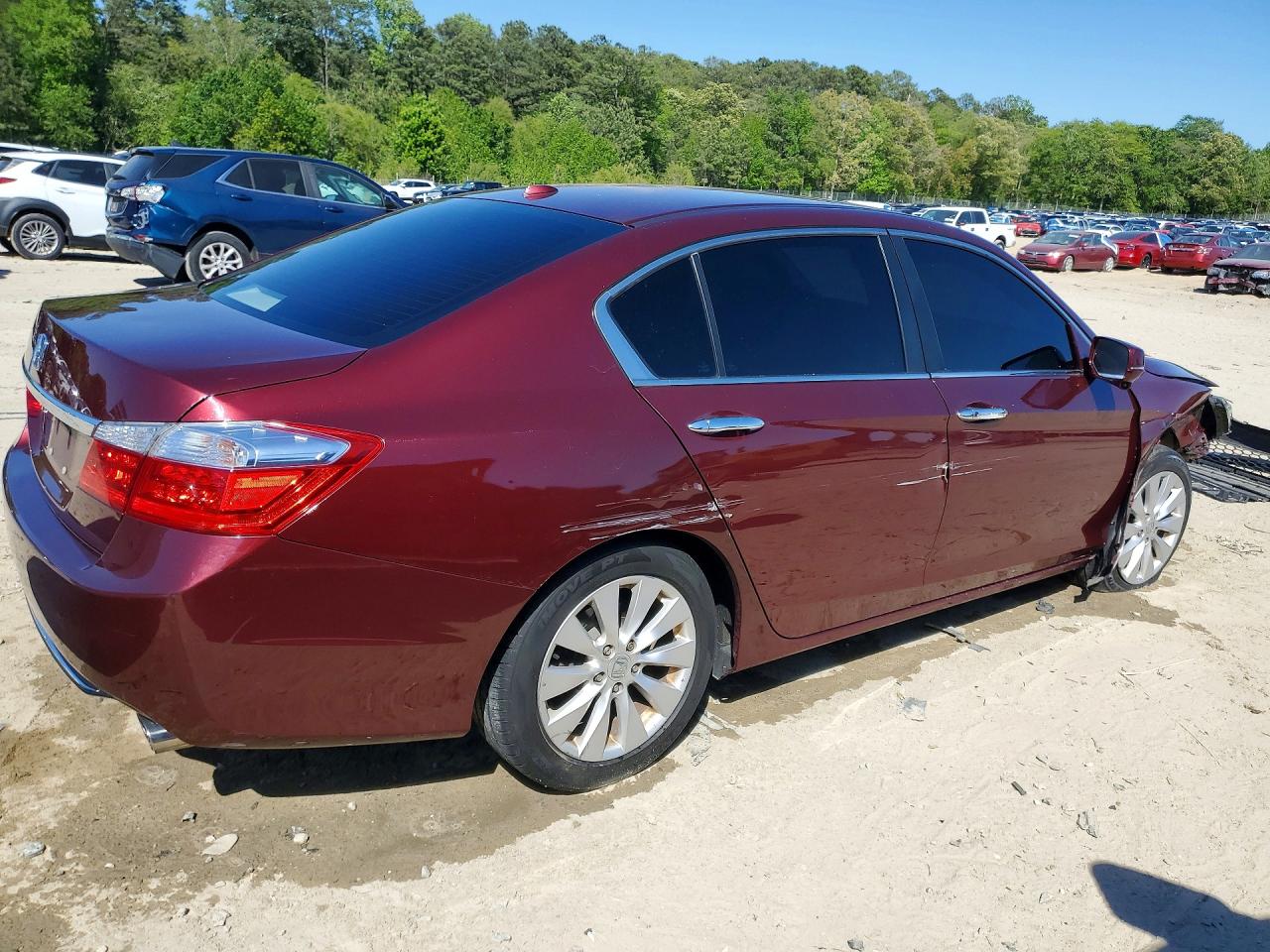 2014 Honda Accord Exl Burgundy vin: 1HGCR2F80EA109833