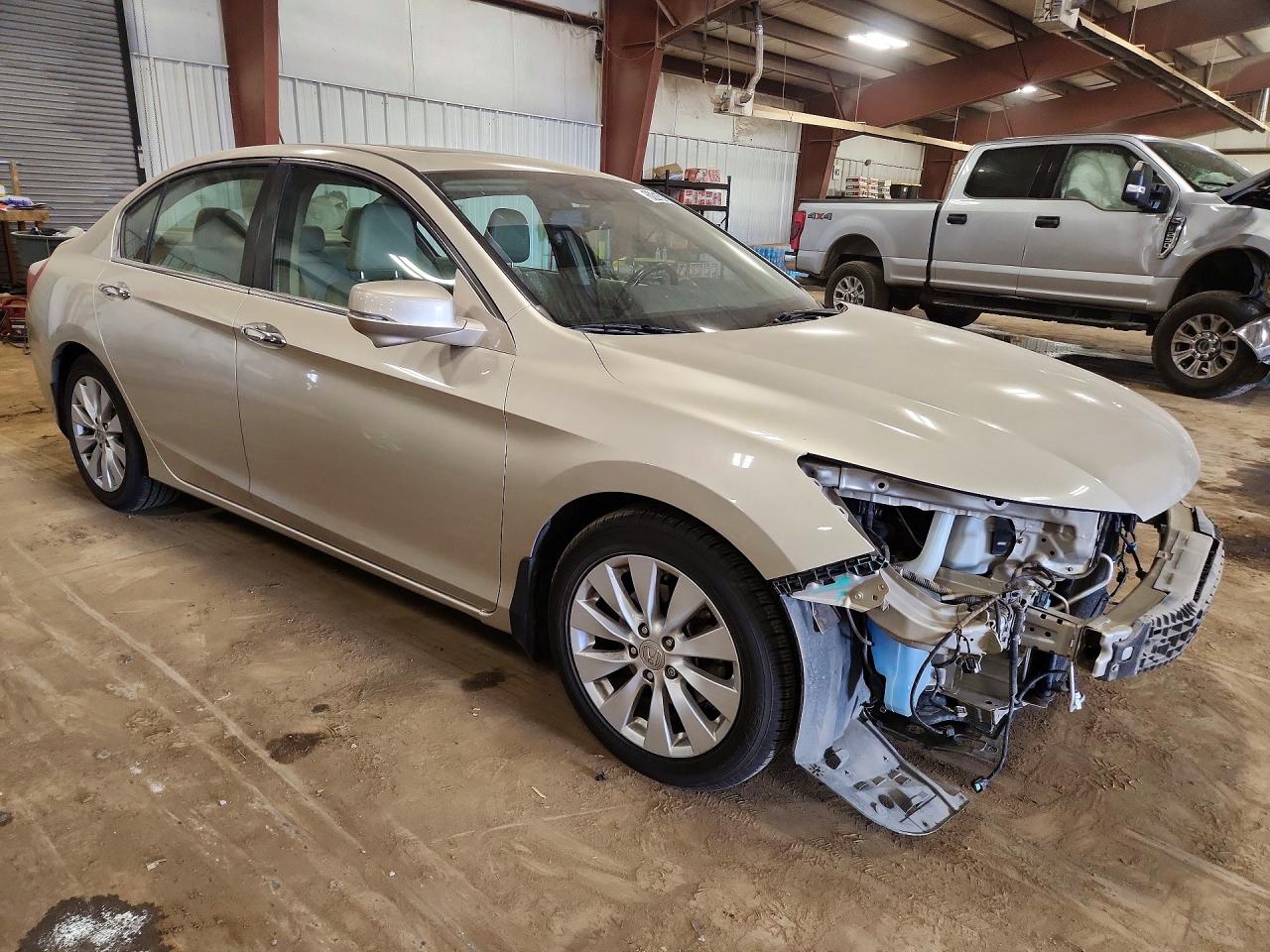 2014 Honda Accord Exl Tan vin: 1HGCR2F80EA148681