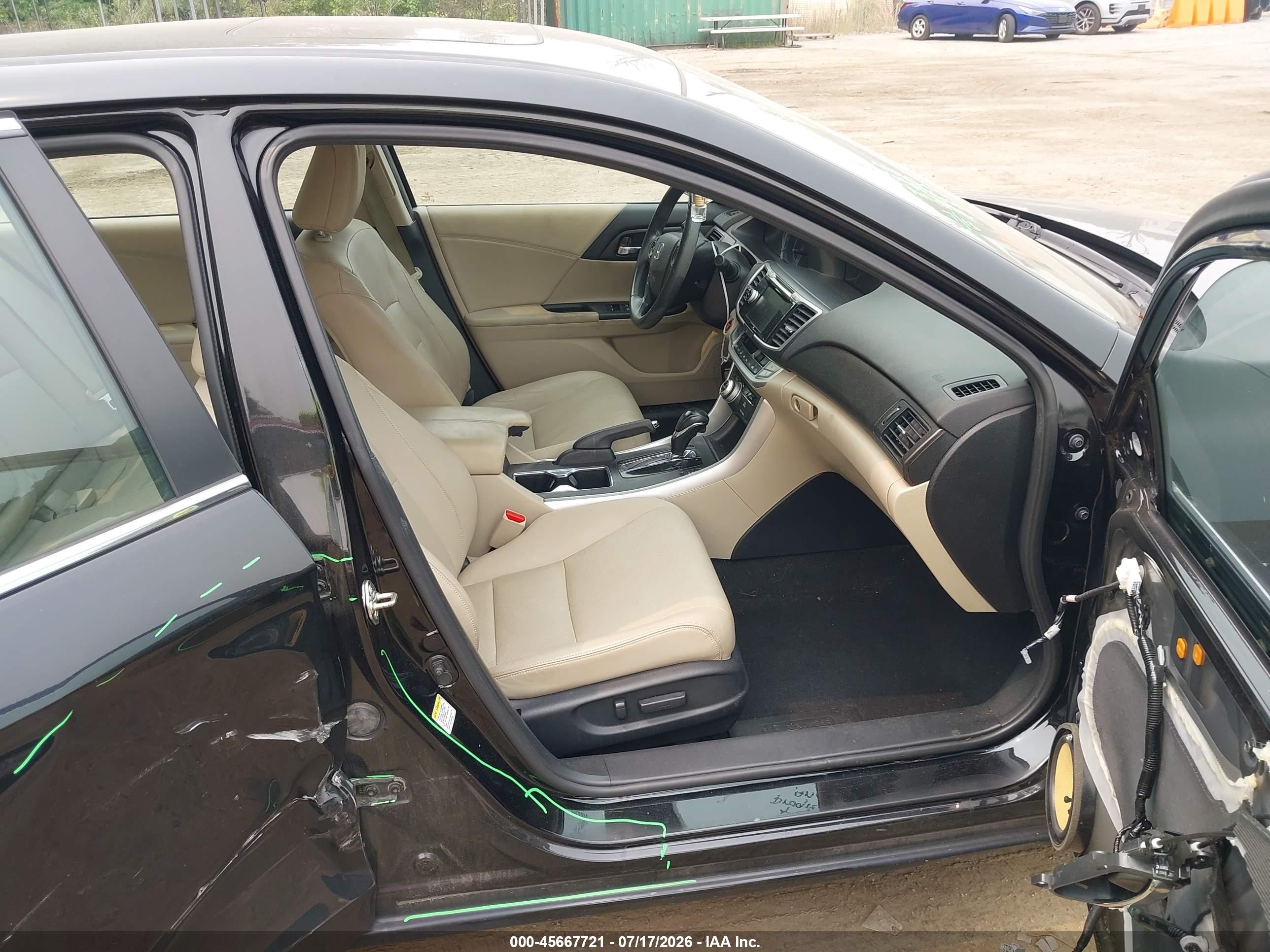 2014 Honda Accord Ex-l Black vin: 1HGCR2F80EA194835