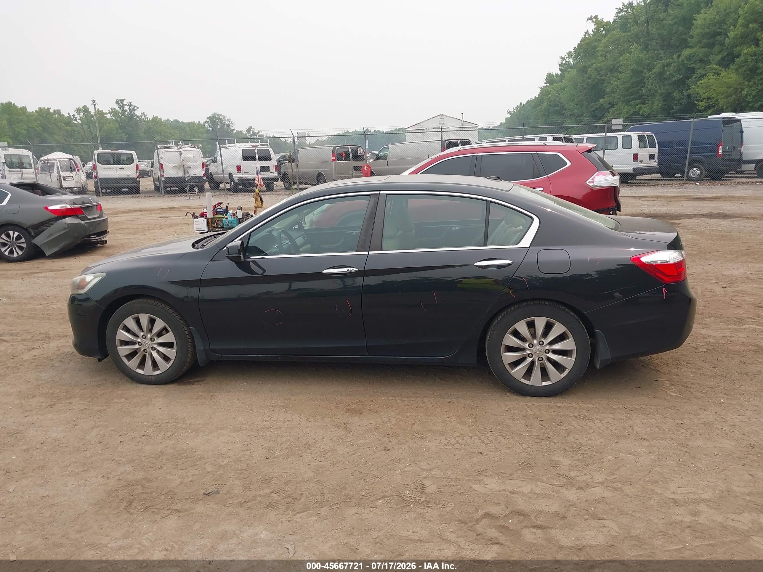 2014 Honda Accord Ex-l Black vin: 1HGCR2F80EA194835