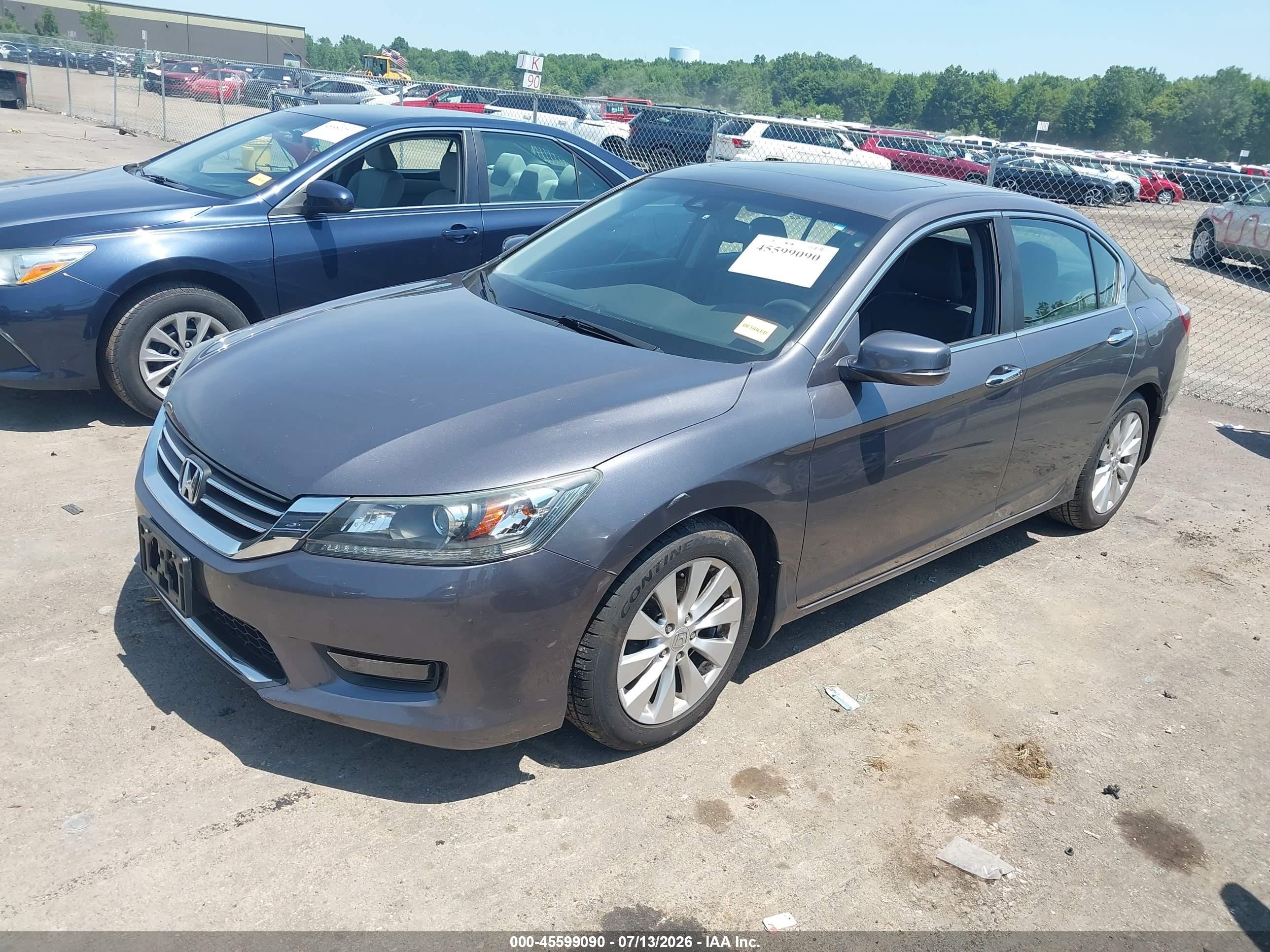 2014 Honda Accord Ex-l Серый vin: 1HGCR2F80EA209544