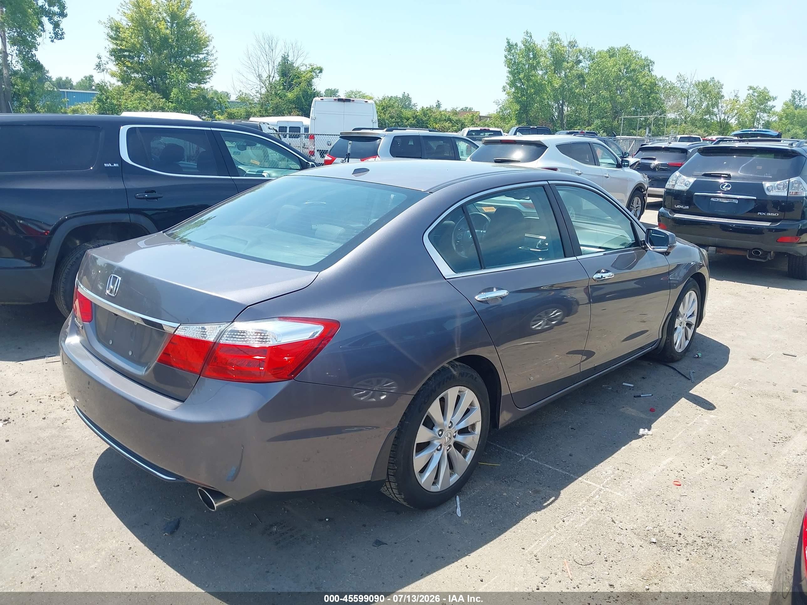 2014 Honda Accord Ex-l Серый vin: 1HGCR2F80EA209544