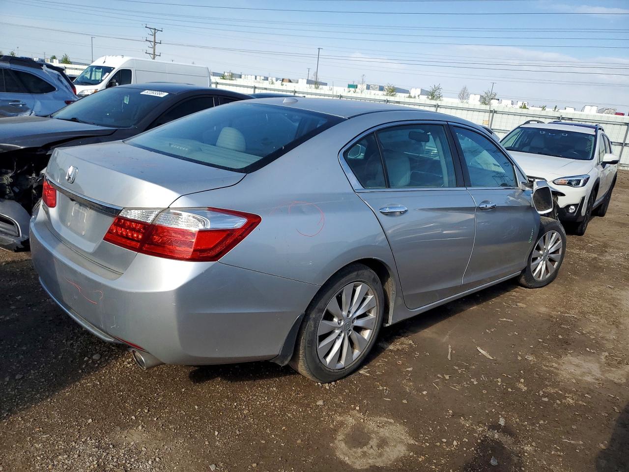2014 Honda Accord Exl Silver vin: 1HGCR2F80EA216655