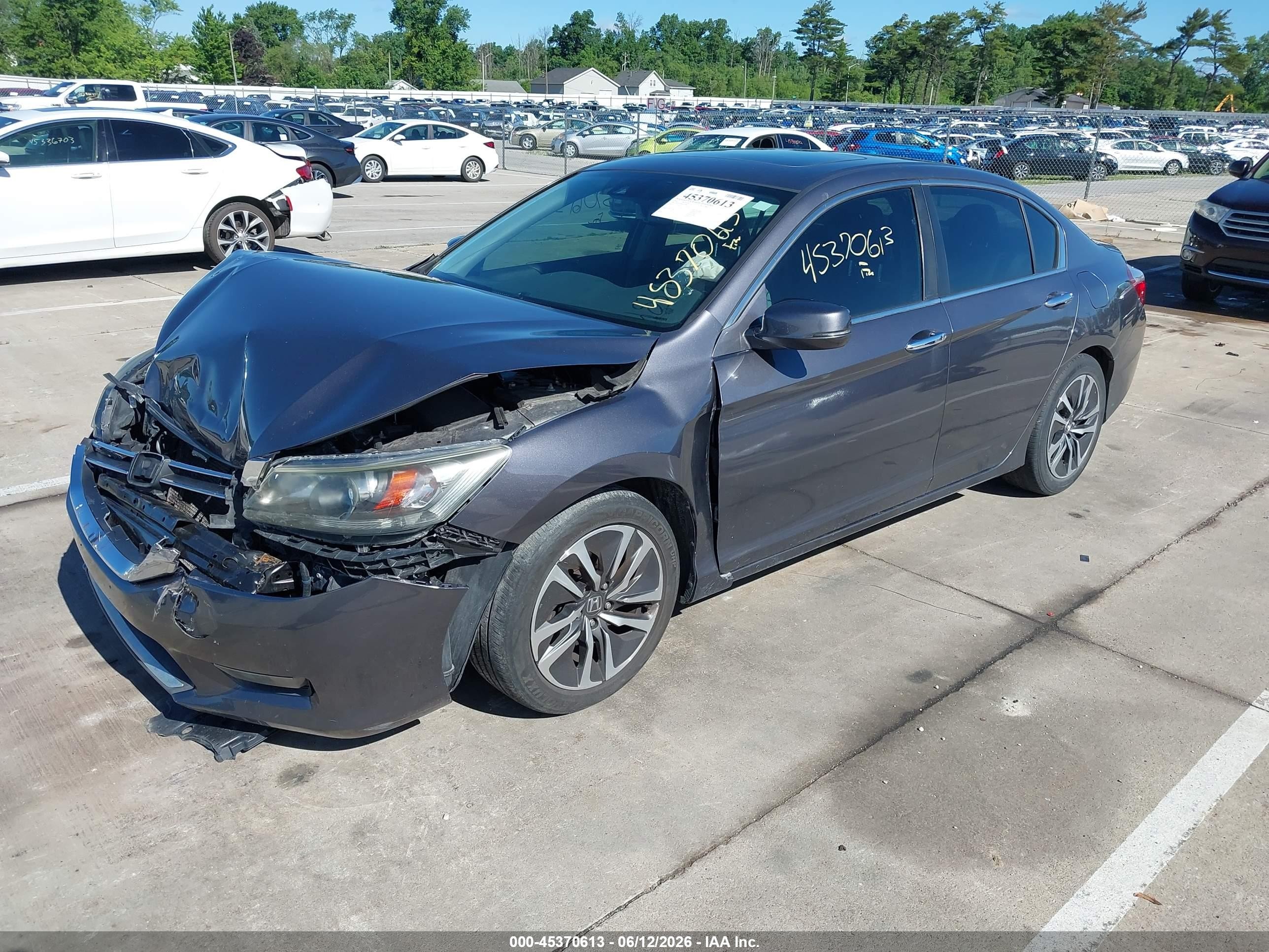 2014 Honda Accord Ex-l Gray vin: 1HGCR2F80EA221869