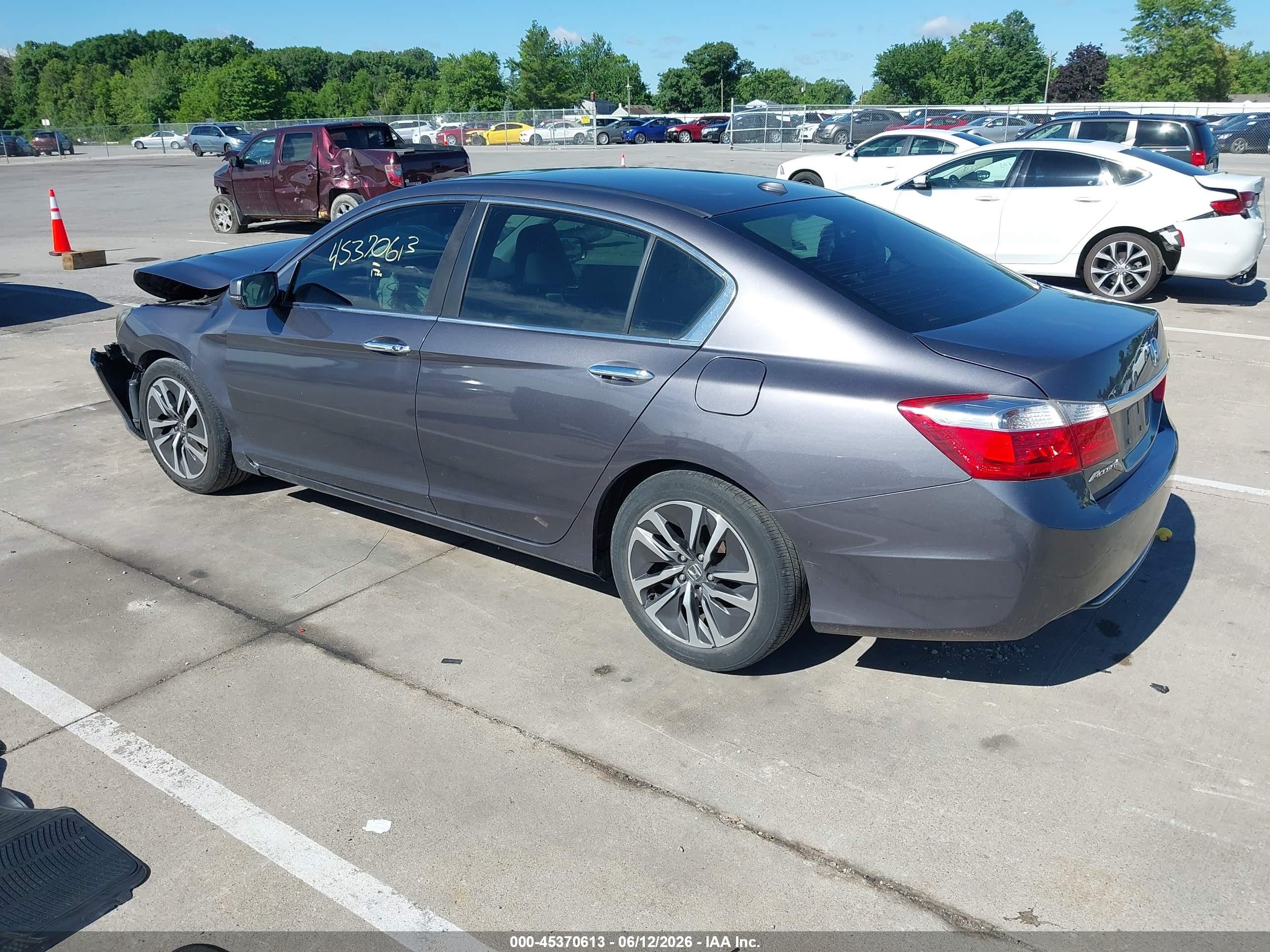 2014 Honda Accord Ex-l Gray vin: 1HGCR2F80EA221869