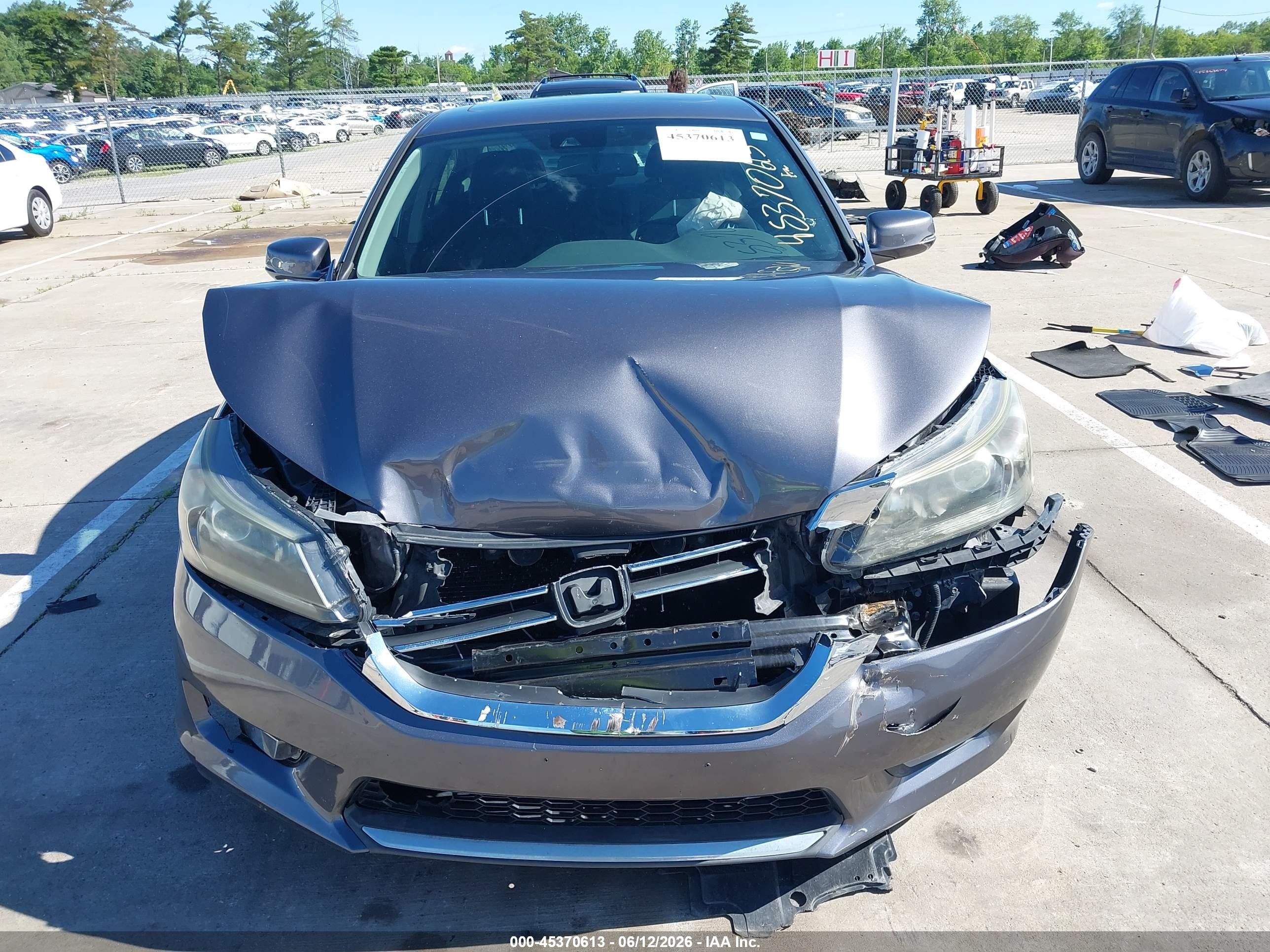 2014 Honda Accord Ex-l Gray vin: 1HGCR2F80EA221869