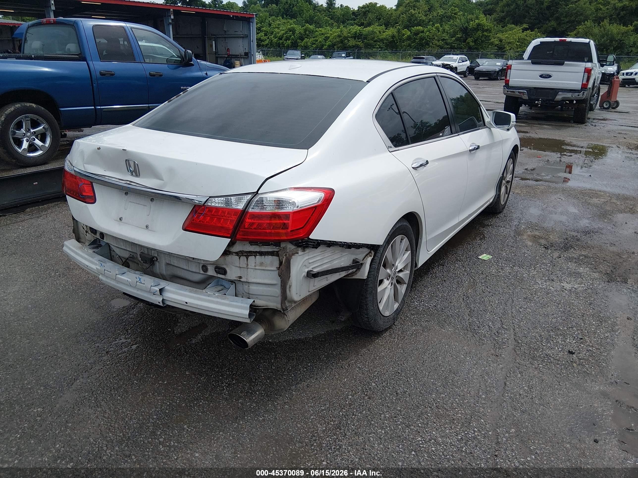 2014 Honda Accord Ex-l White vin: 1HGCR2F80EA277083