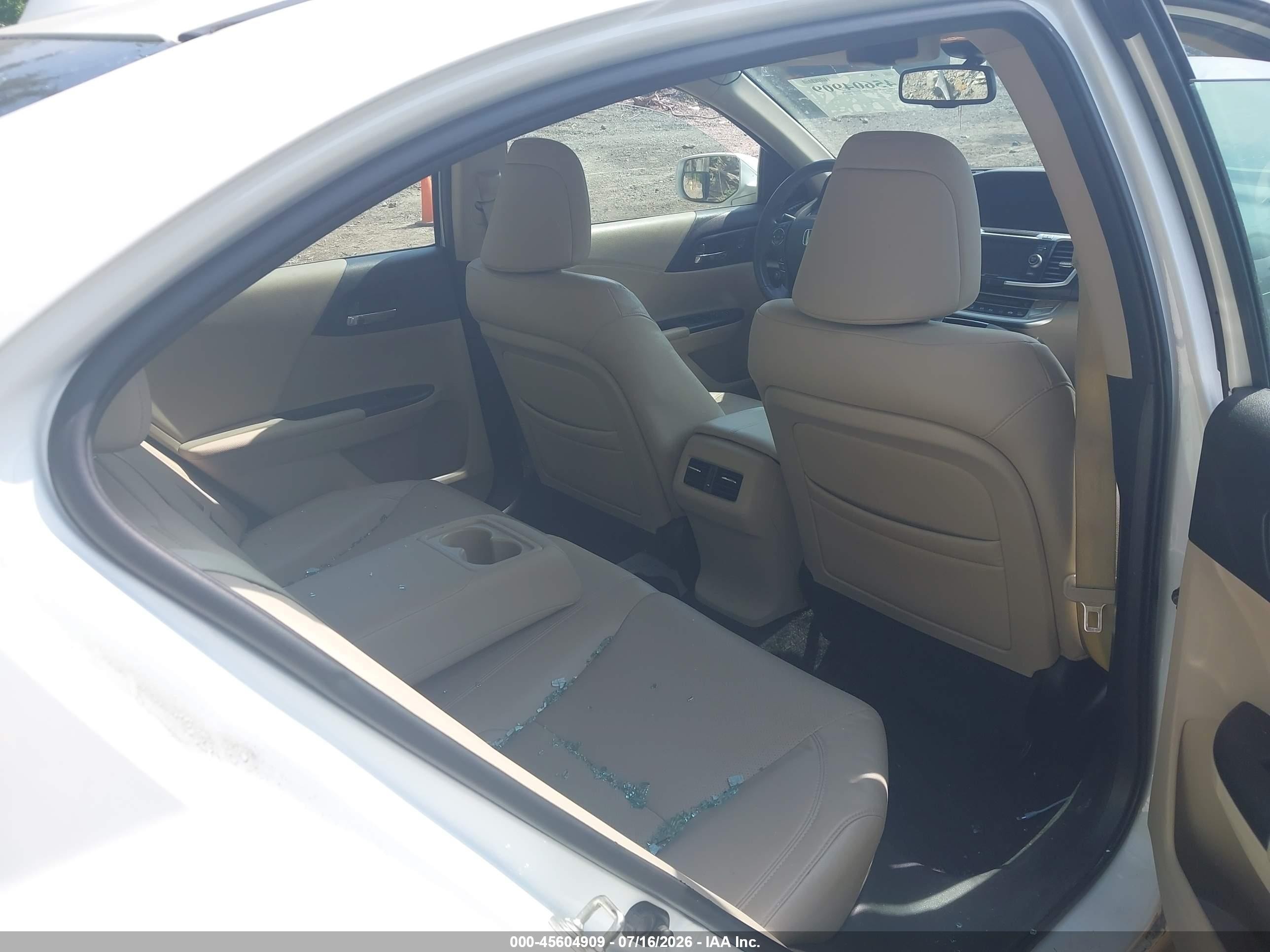 2014 Honda Accord Ex-l White vin: 1HGCR2F80EA303651