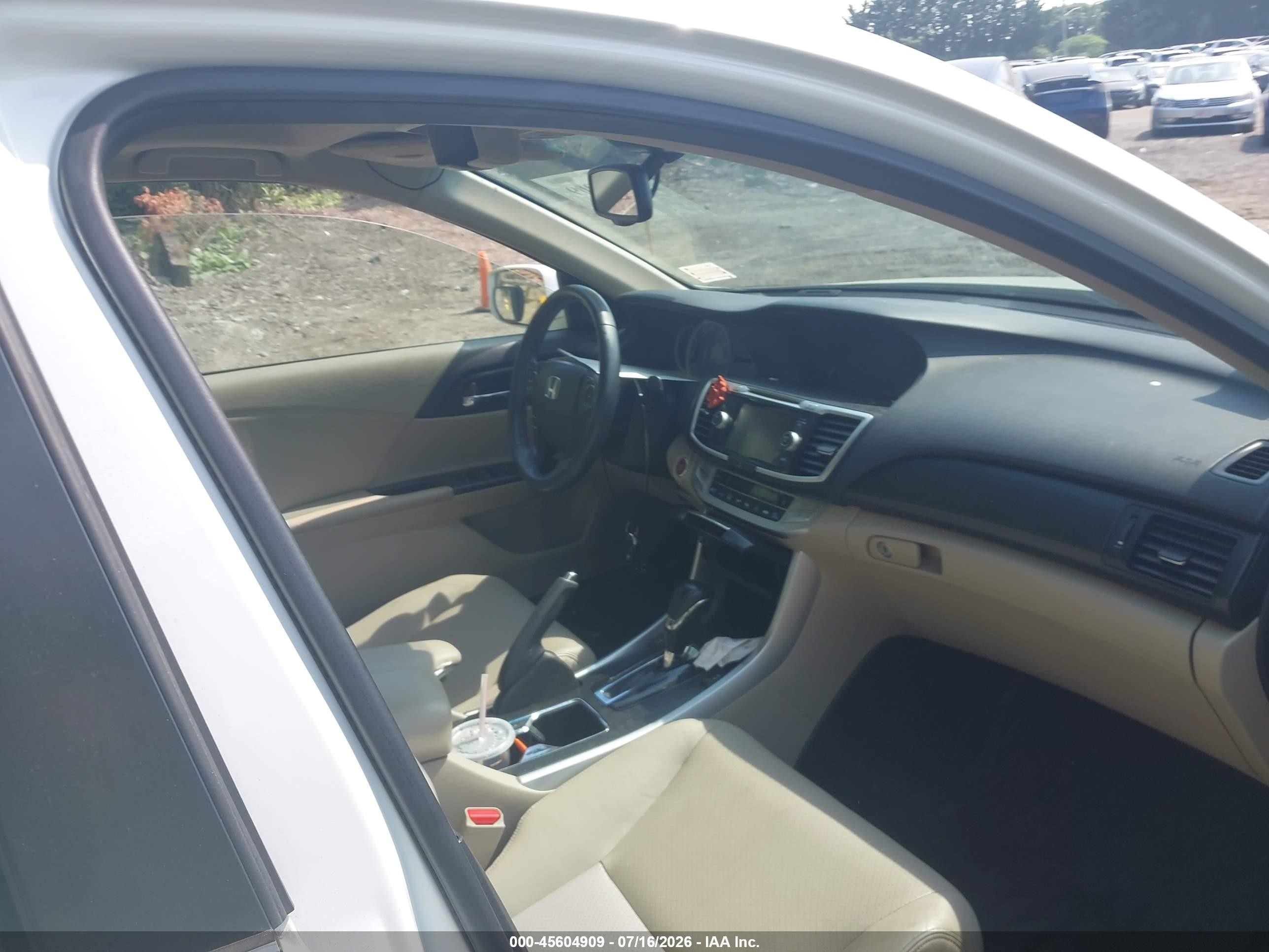 2014 Honda Accord Ex-l White vin: 1HGCR2F80EA303651