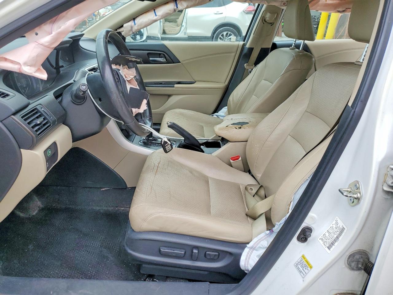 2015 Honda Accord Exl White vin: 1HGCR2F80FA007921
