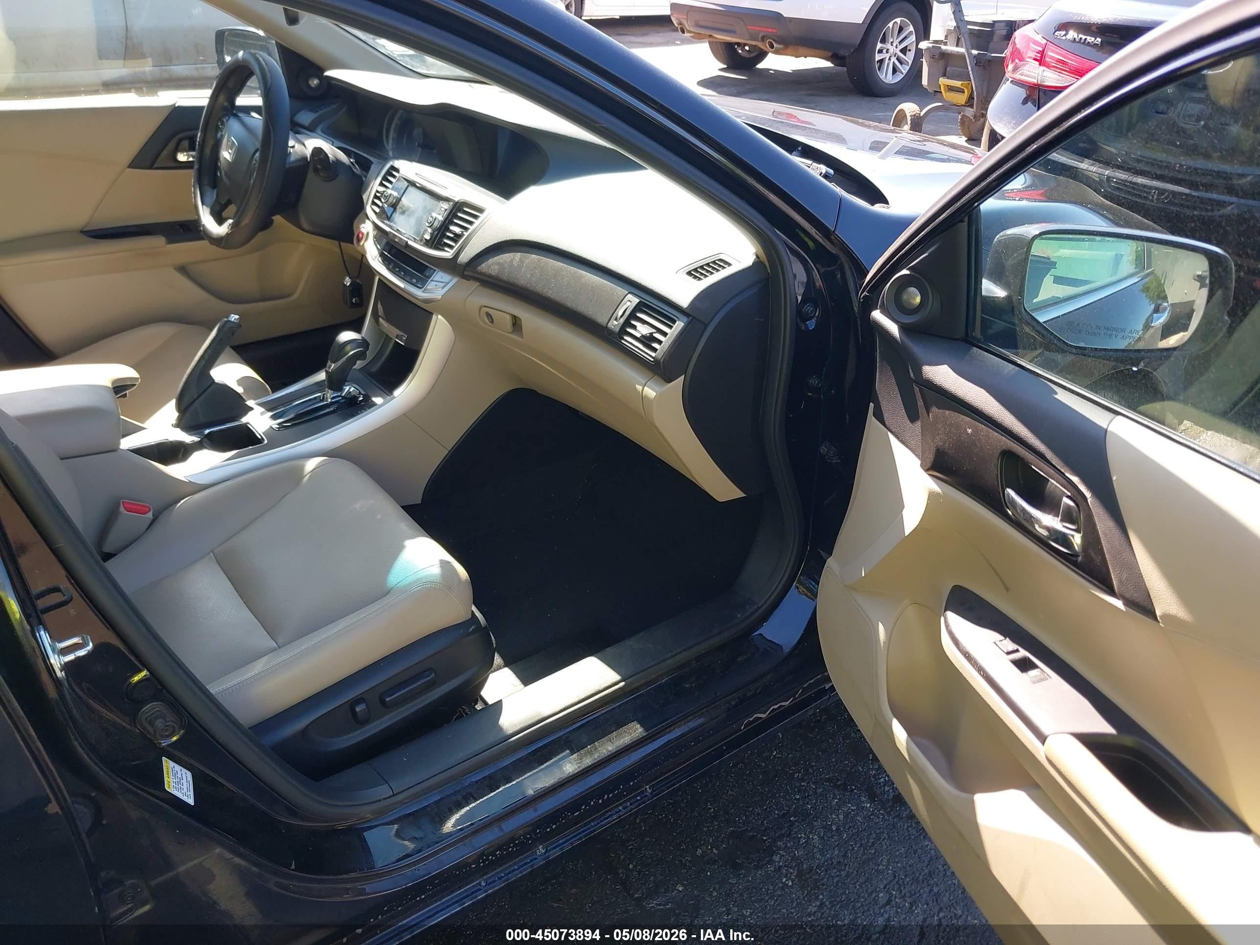 2015 Honda Accord Ex-l Черный vin: 1HGCR2F80FA010818