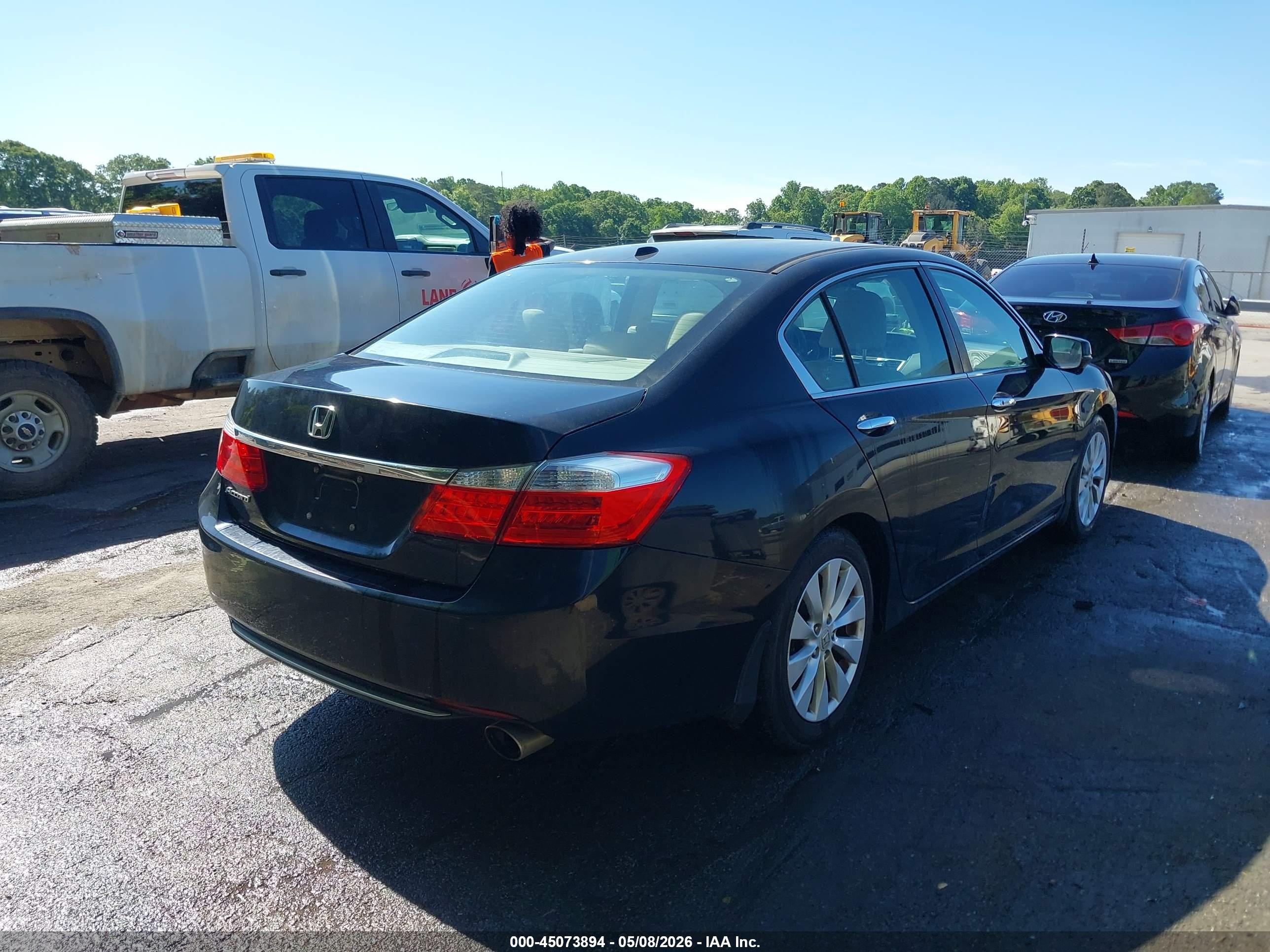 2015 Honda Accord Ex-l Черный vin: 1HGCR2F80FA010818