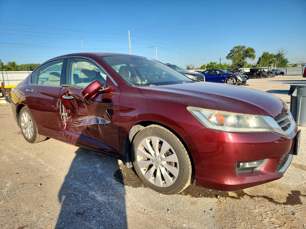 2015 Honda Accord Exl Burgundy vin: 1HGCR2F80FA016554