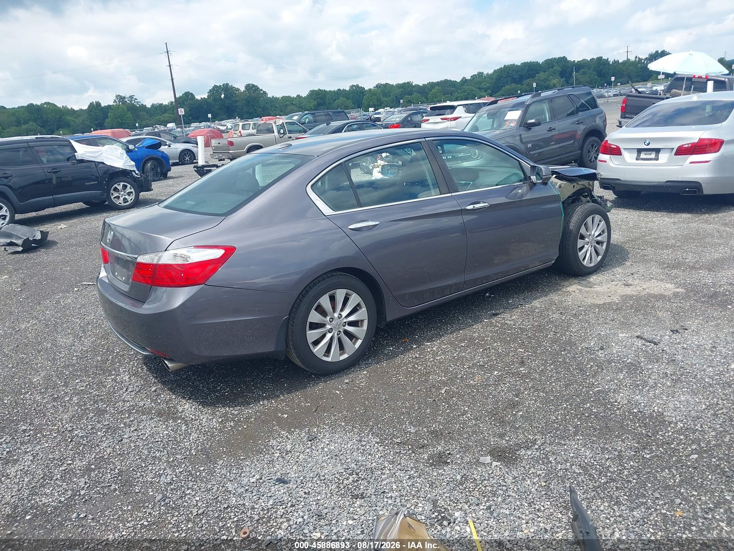 2015 Honda Accord Ex-l Gray vin: 1HGCR2F80FA017476