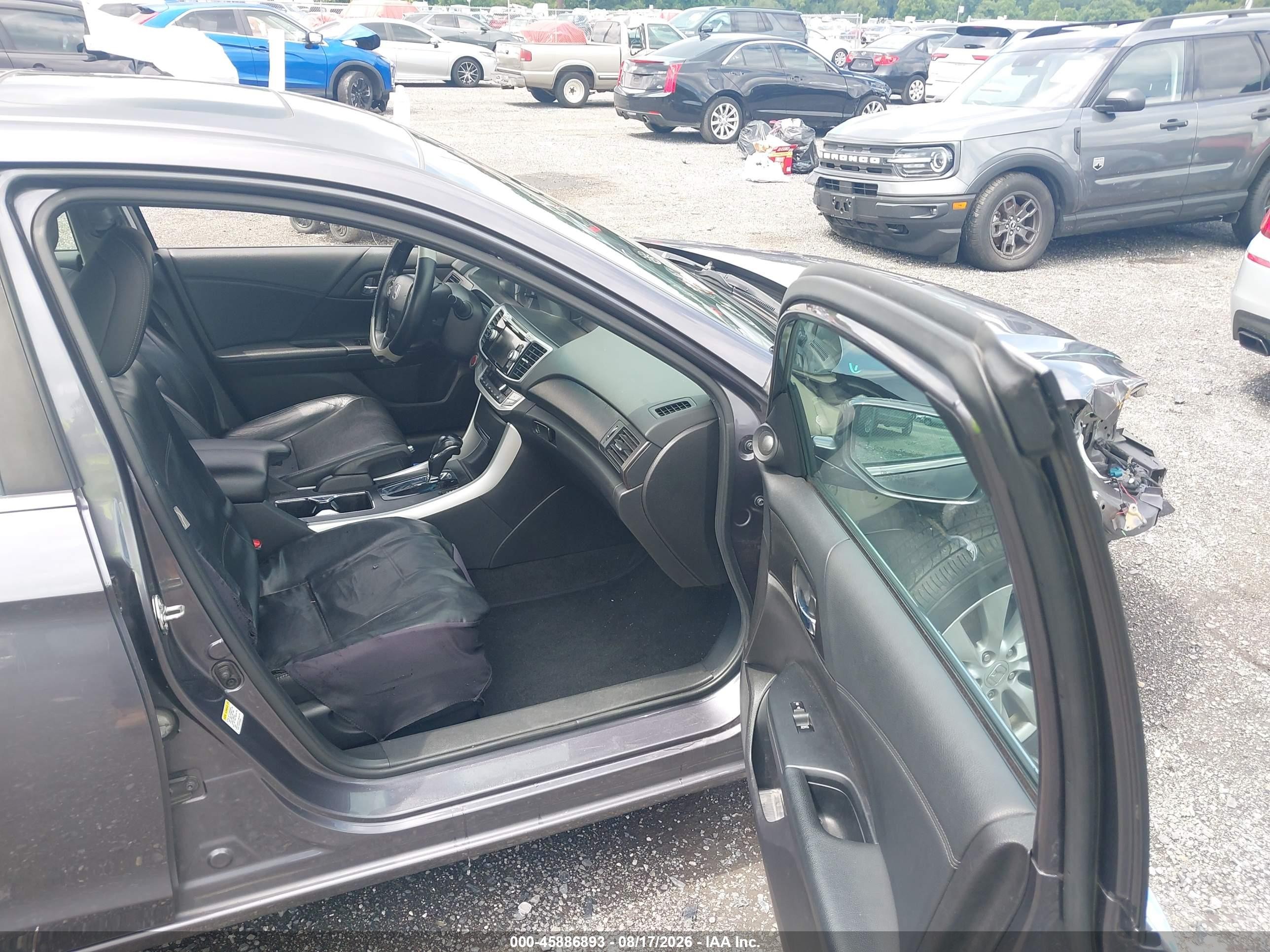 2015 Honda Accord Ex-l Gray vin: 1HGCR2F80FA017476