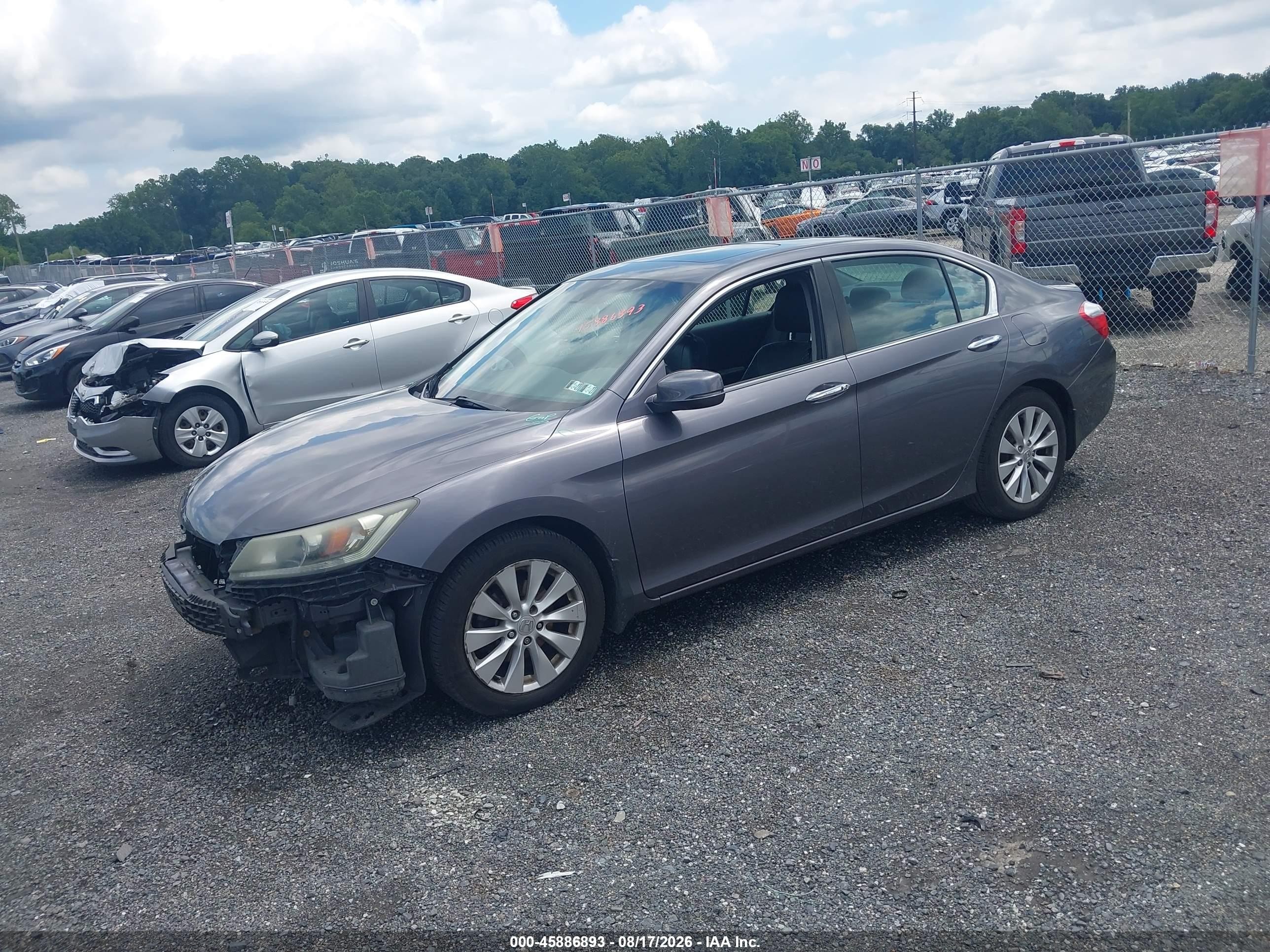 2015 Honda Accord Ex-l Gray vin: 1HGCR2F80FA017476