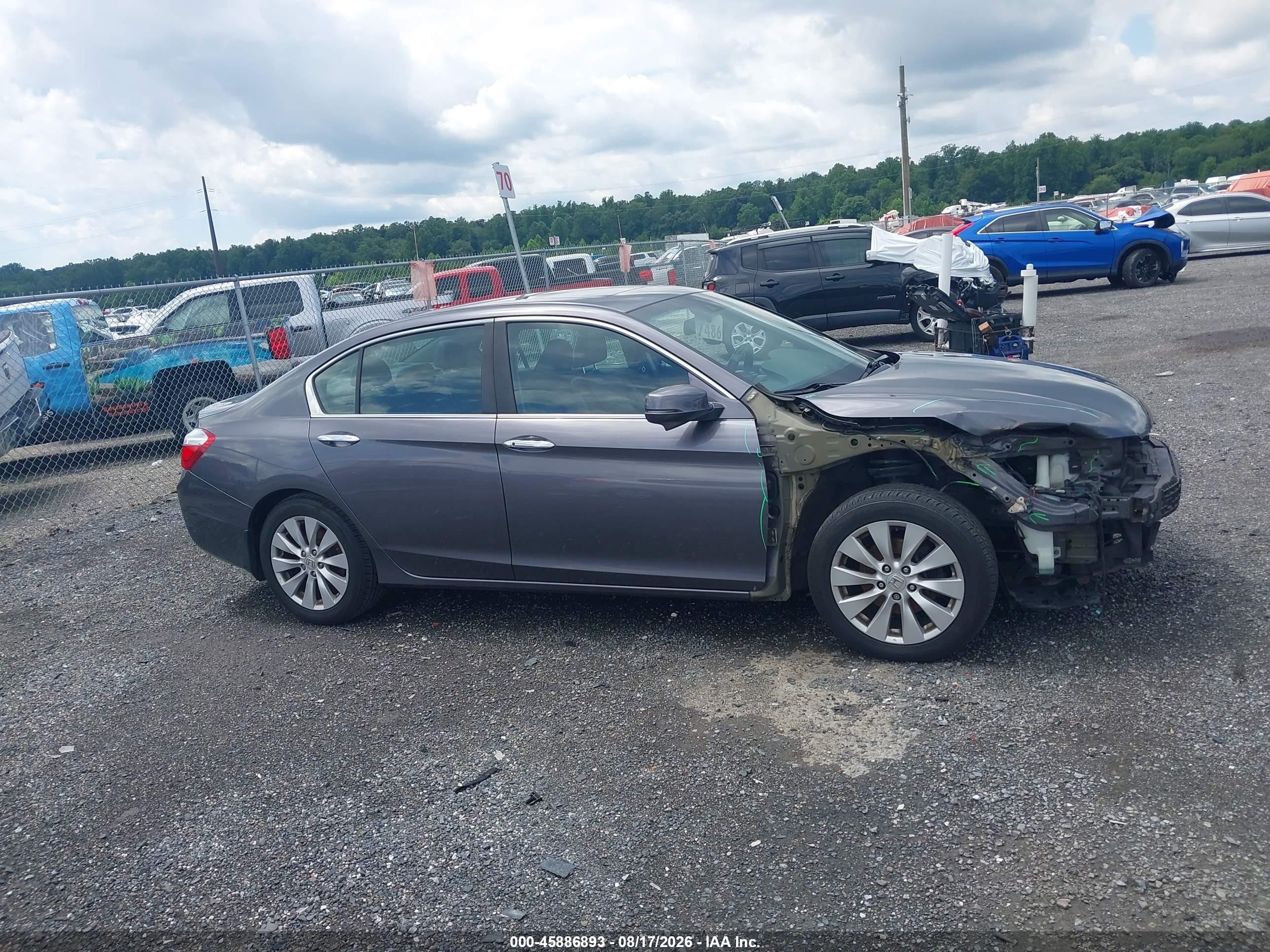 2015 Honda Accord Ex-l Gray vin: 1HGCR2F80FA017476