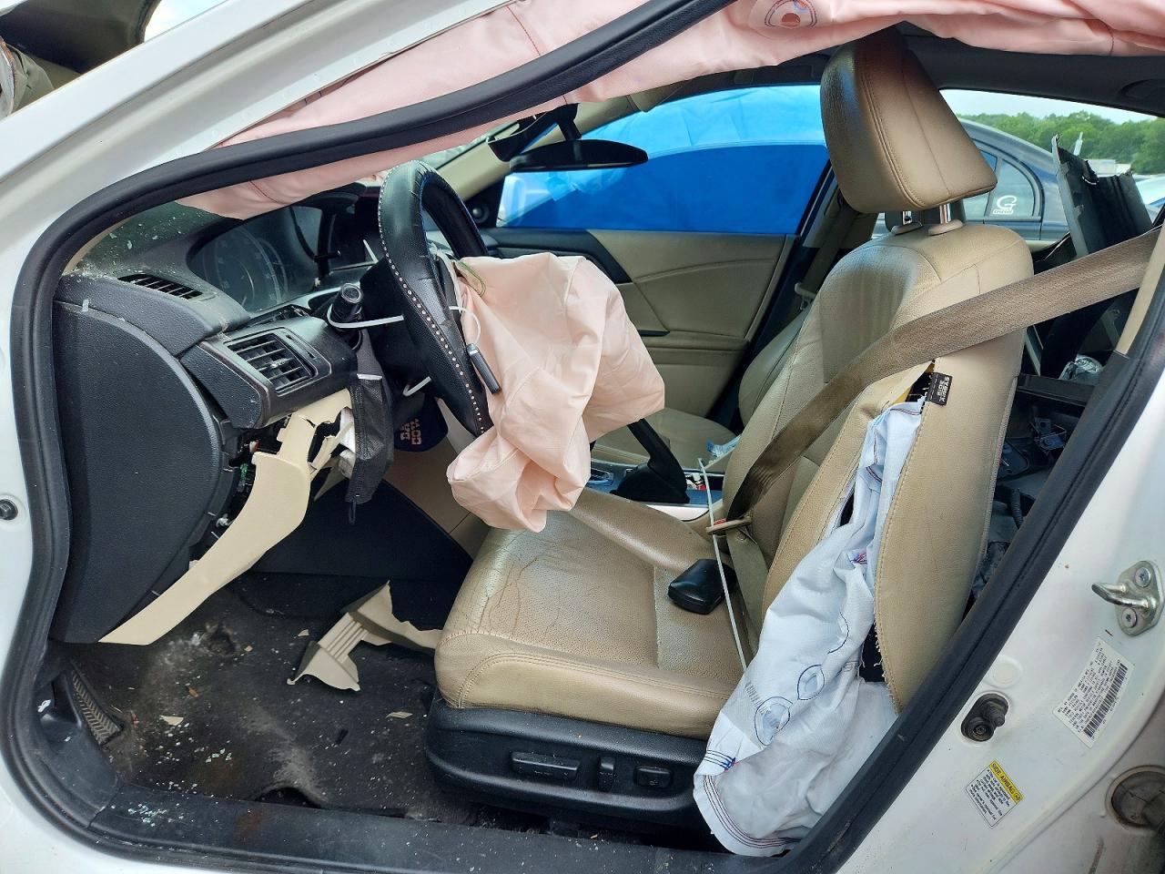 2015 Honda Accord Exl Белый vin: 1HGCR2F80FA020832