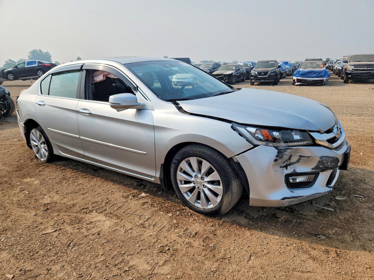 2015 Honda Accord Exl Silver vin: 1HGCR2F80FA023066