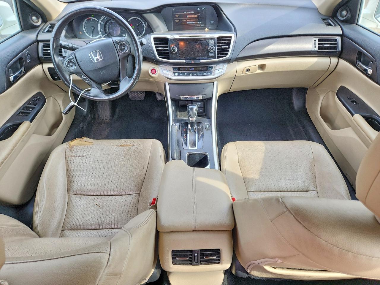 2015 Honda Accord Exl White vin: 1HGCR2F80FA065947